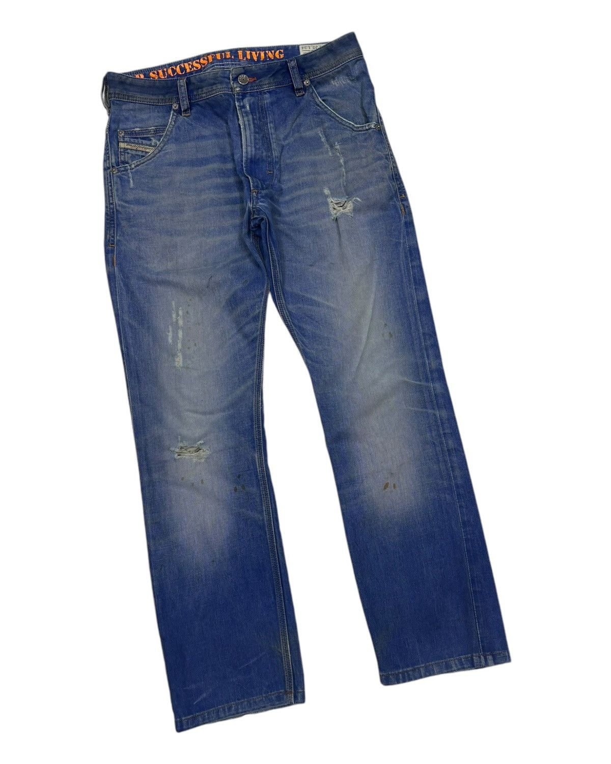 Diesel Vintage Diesel Blue Distressed Denim Jeans Size US 30 / EU 46 - 5 Thumbnail