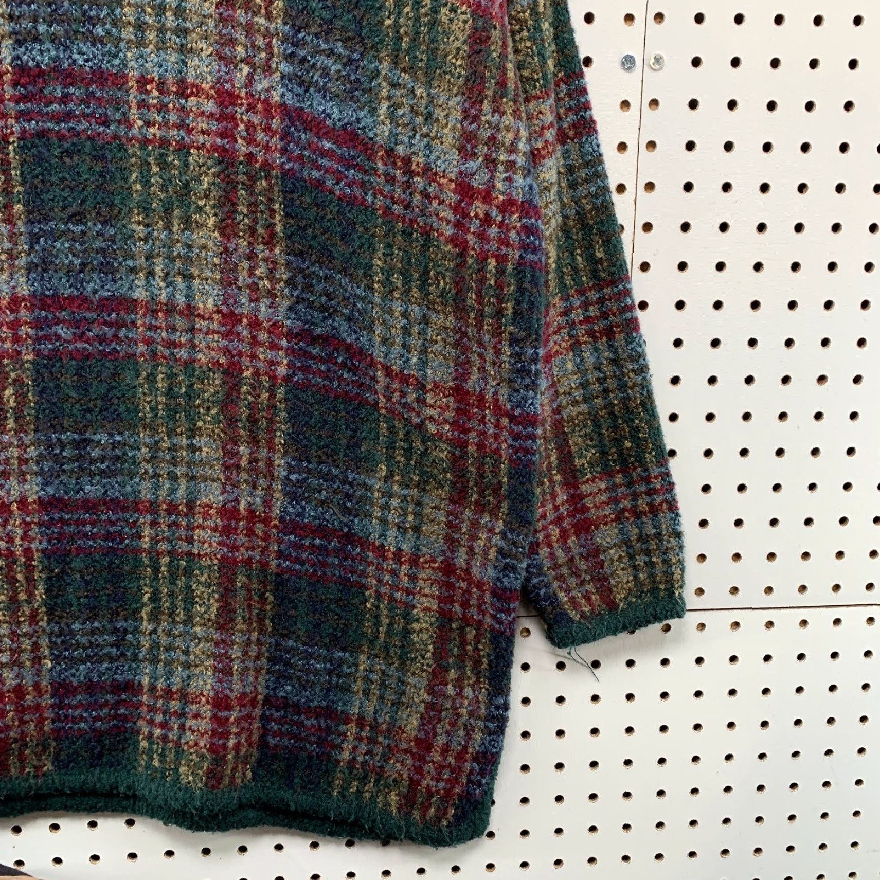 Vintage VINTAGE Paul Harris Wool Sweater Womens Large Green Window Pane Plaid Oversized Size L / US 10 / IT 46 - 6 Thumbnail