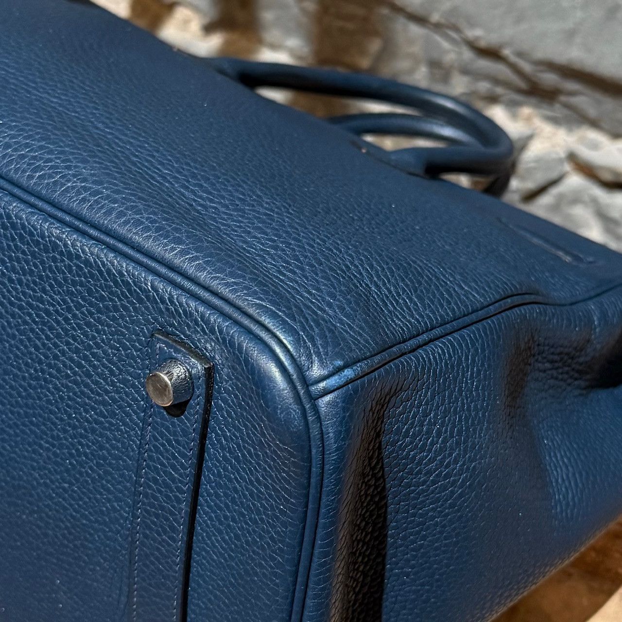Hermes Hermès 2010 Bleu De Malte Clemence Leather Birkin 35 Bag Size ONE SIZE - 10 Thumbnail