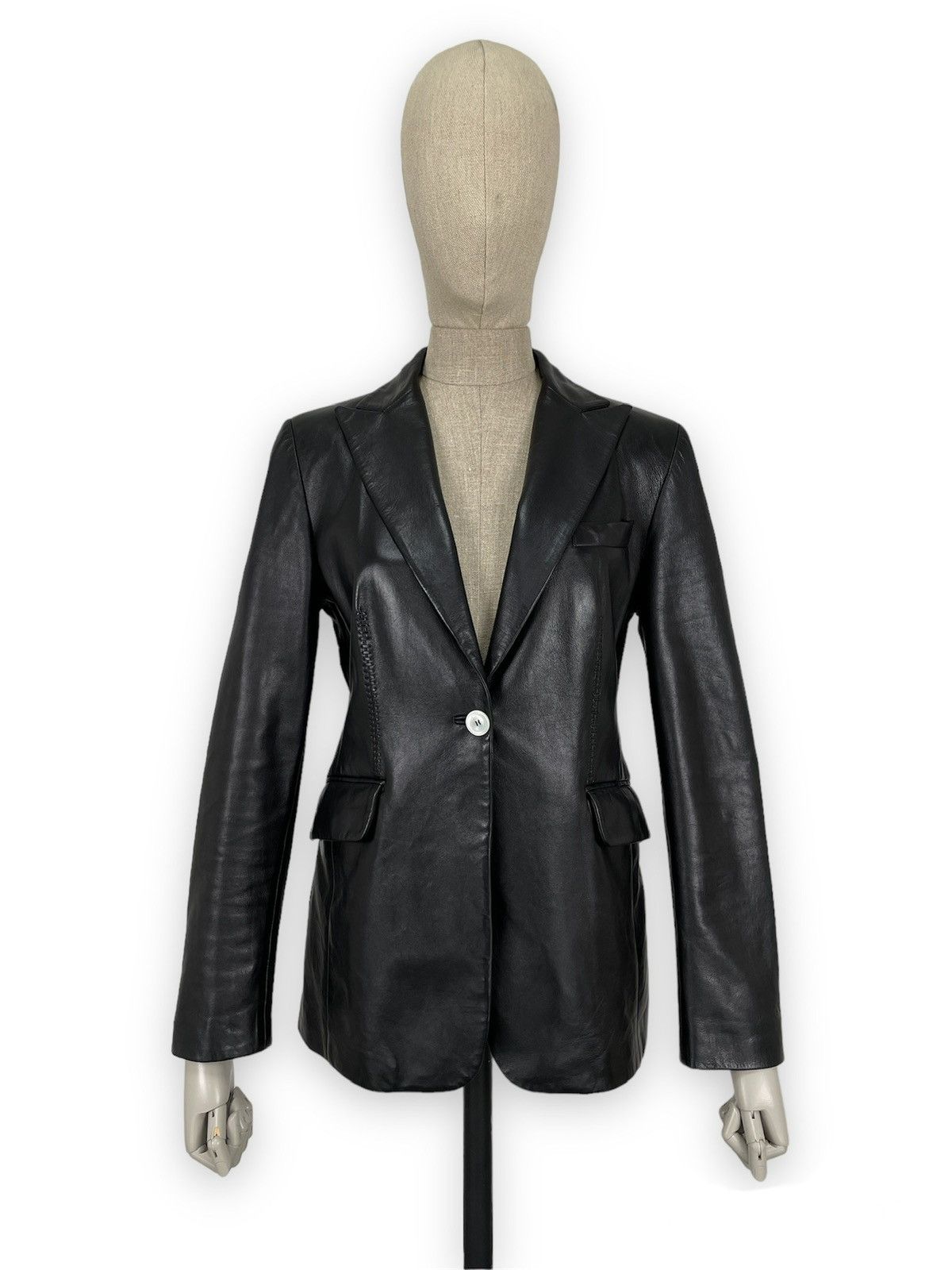 Kiton RARE NAPOLI DOLPH SCHMID Leather Italy Jacket Sheepskin Coat Blazer S Size M / US 6-8 / IT 42-44 - 2 Thumbnail