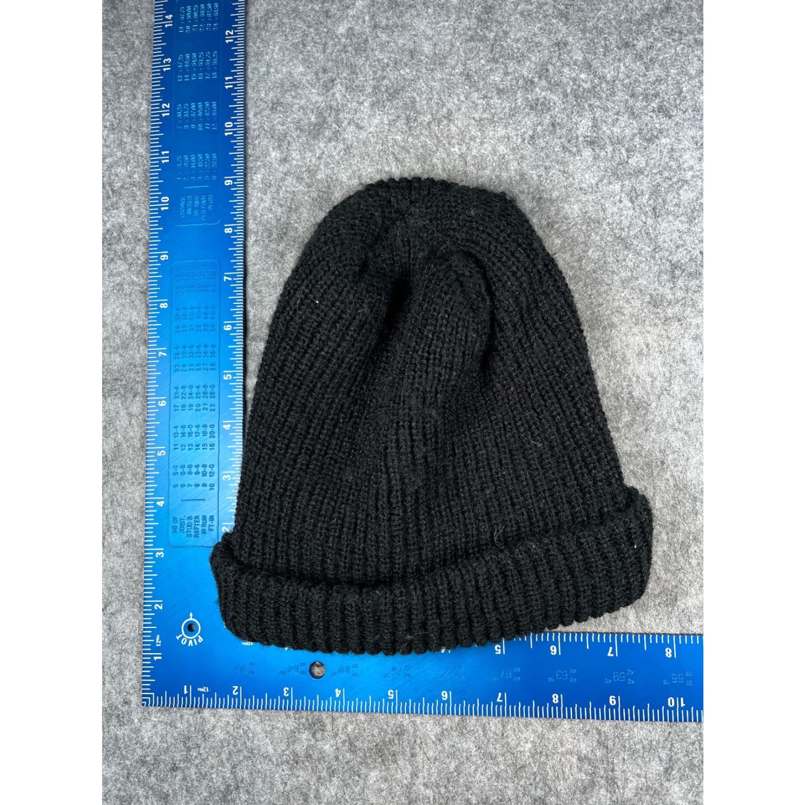 Vintage Beanie Toque Adult One Size Black Double Knit 100% Acrylic Winter Ski Outdoors Size ONE SIZE - 3 Thumbnail