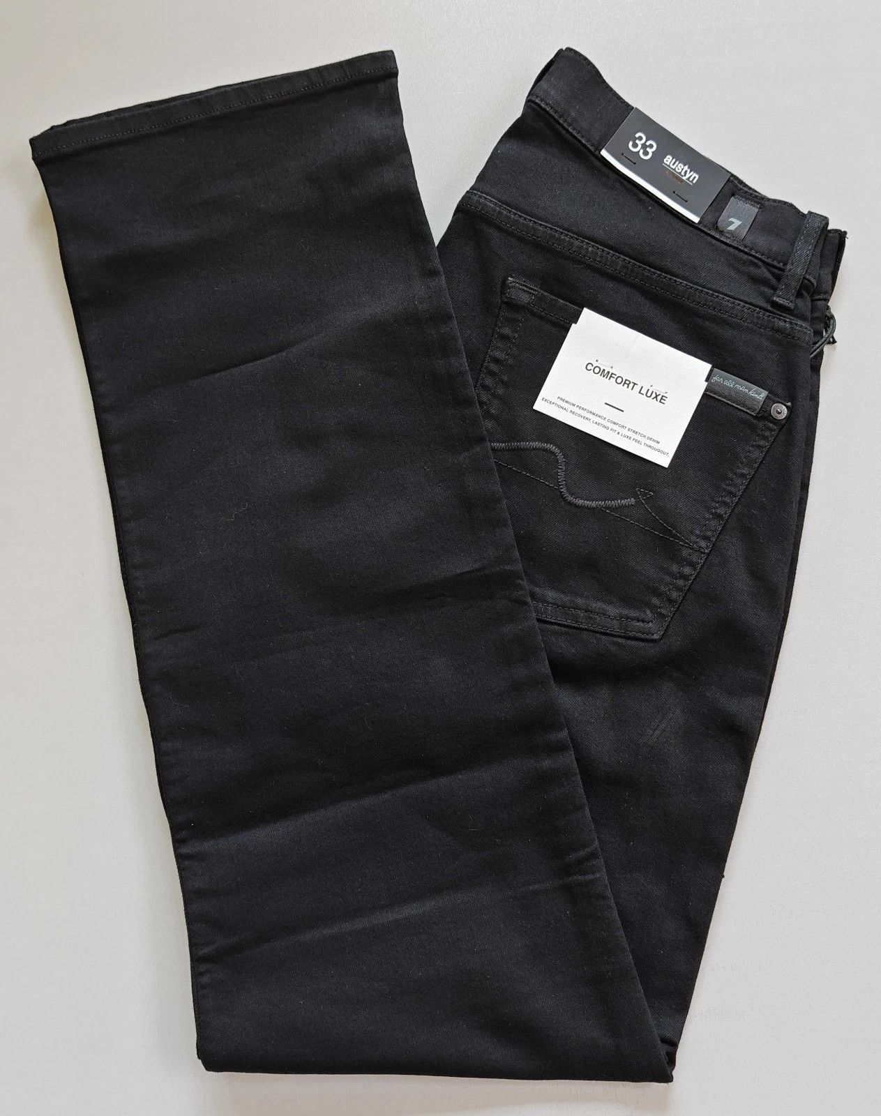 7 For All Mankind 7 For All ManKind Austyn Black Onyx Jeans T / 6037 Size US 33 - 12 Thumbnail