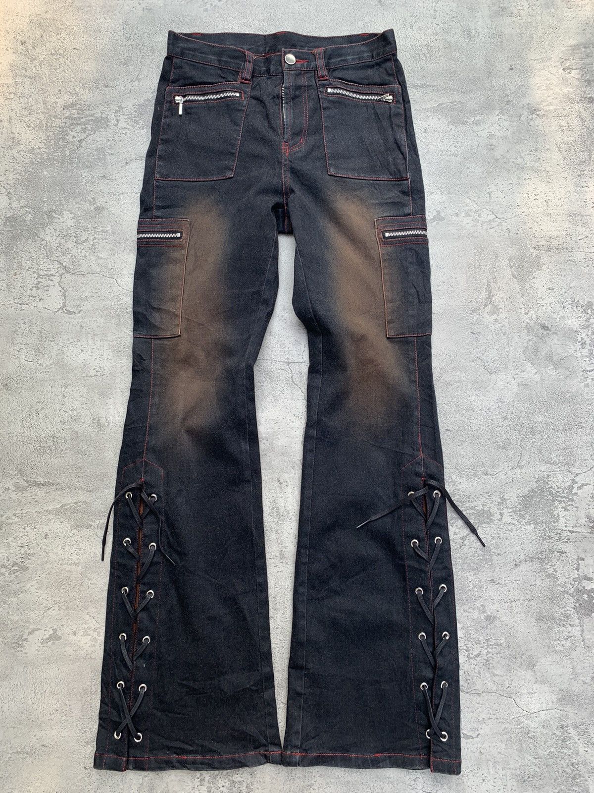 Japanese Brand VITRAIL lace-up flare pants Size US 26 / EU 42 - 1 Thumbnail