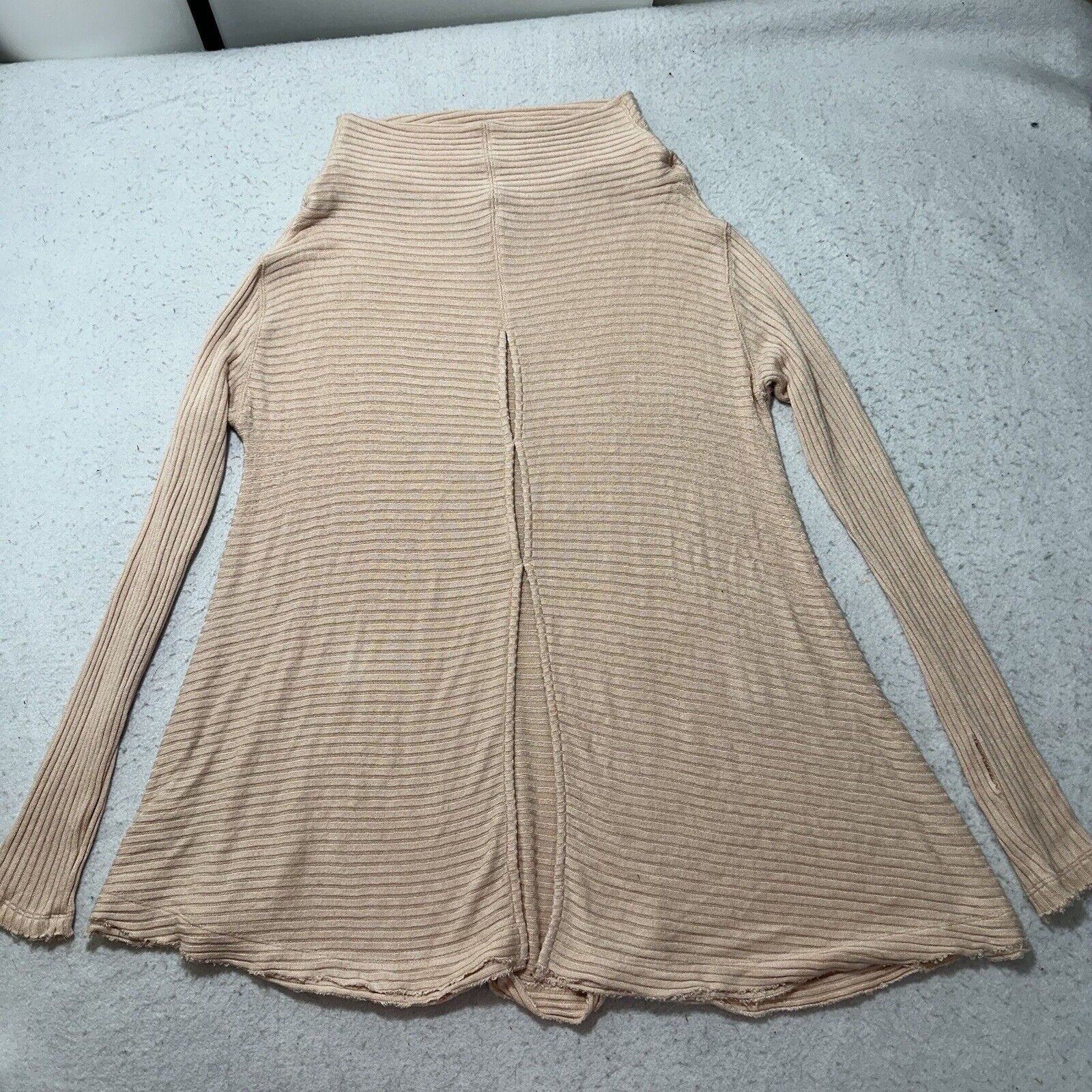 Free People We the Free People Small Cowl Neck Open Knit Pink Sweater Size S / US 4 / IT 40 - 10 Thumbnail