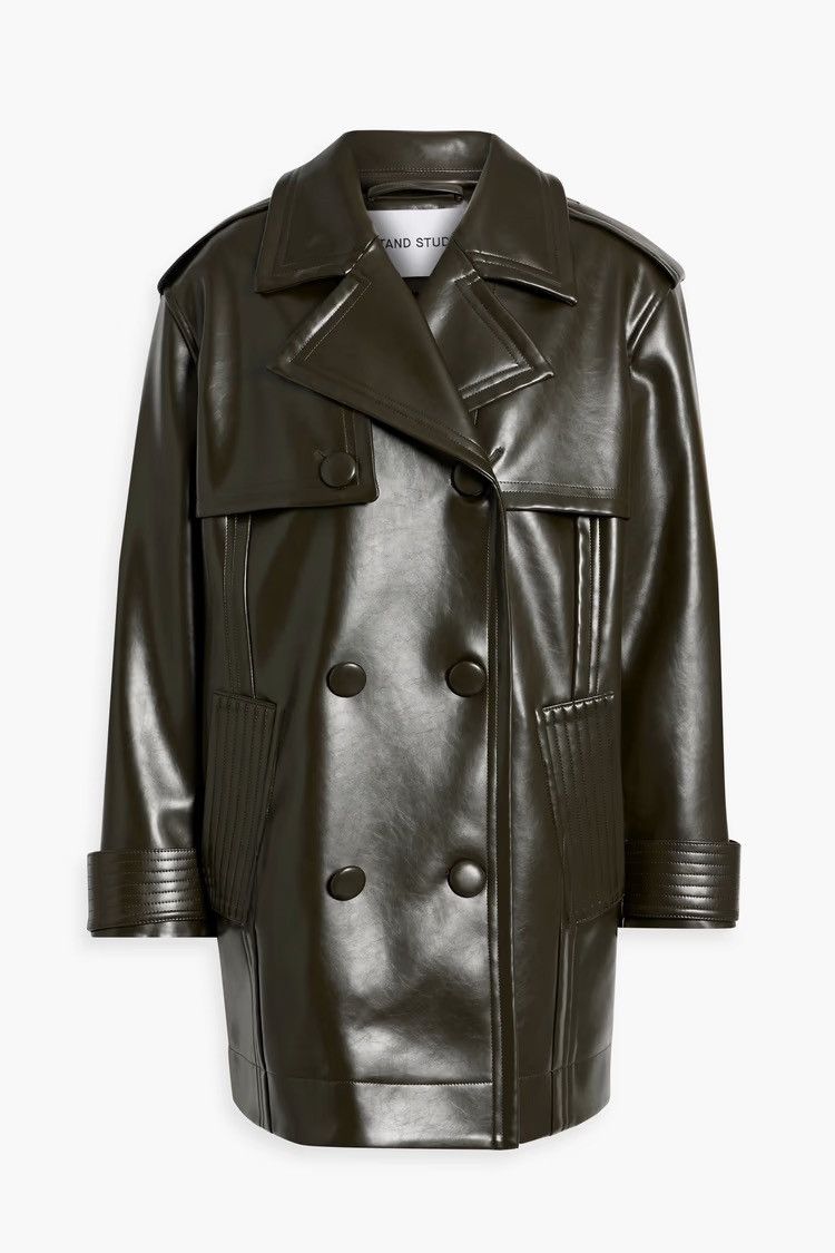 STAND STUDIO STAND STUDIO Flora trench coat Dark brown FR 36 MSRP $595 Size XS / US 0-2 / IT 36-38 - 2 Thumbnail