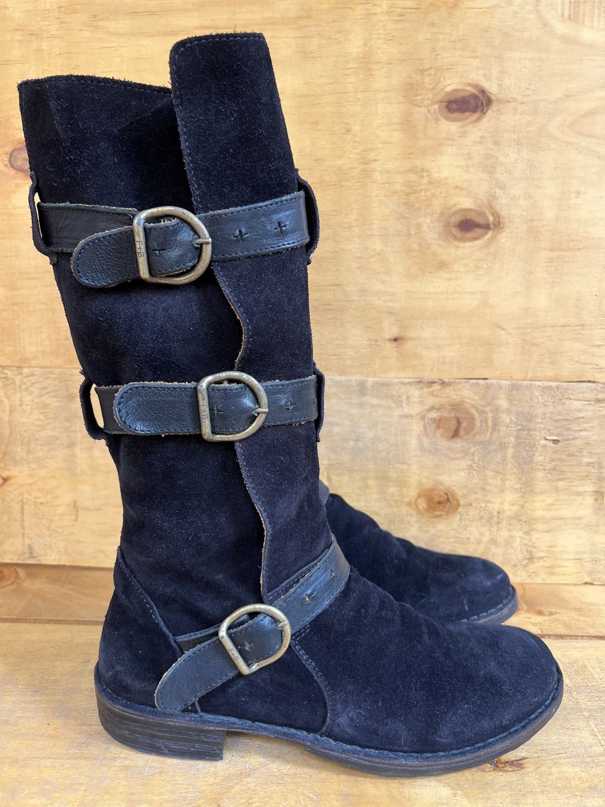Fiorentini + Baker FIORENTINI+BAKER, Time-less 3 Buckle Black Suede Iconic Boot Size US 9 / IT 39 - 6 Thumbnail