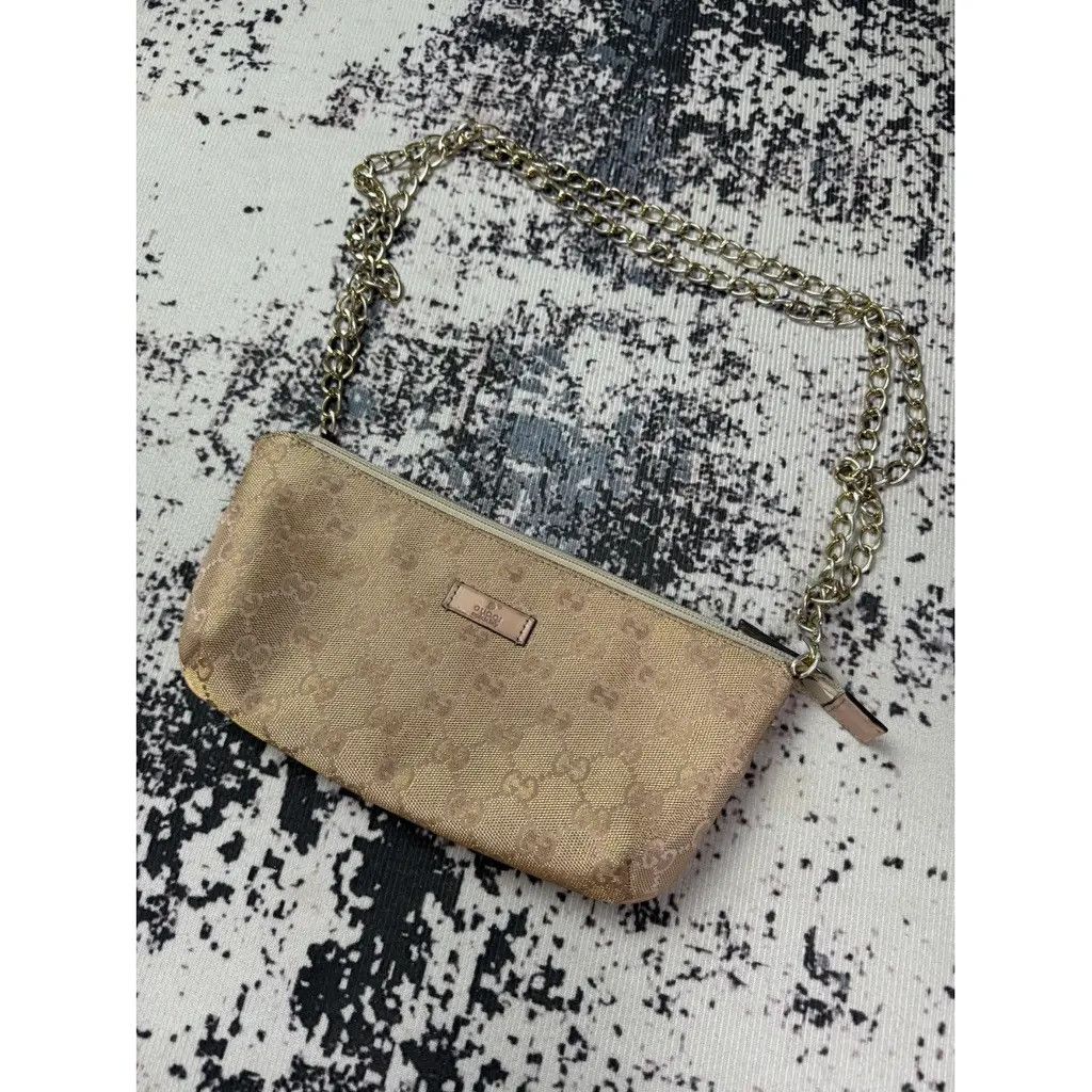 Gucci Gucci GG Pochette Monogram Bag Beige Size ONE SIZE - 2 Thumbnail