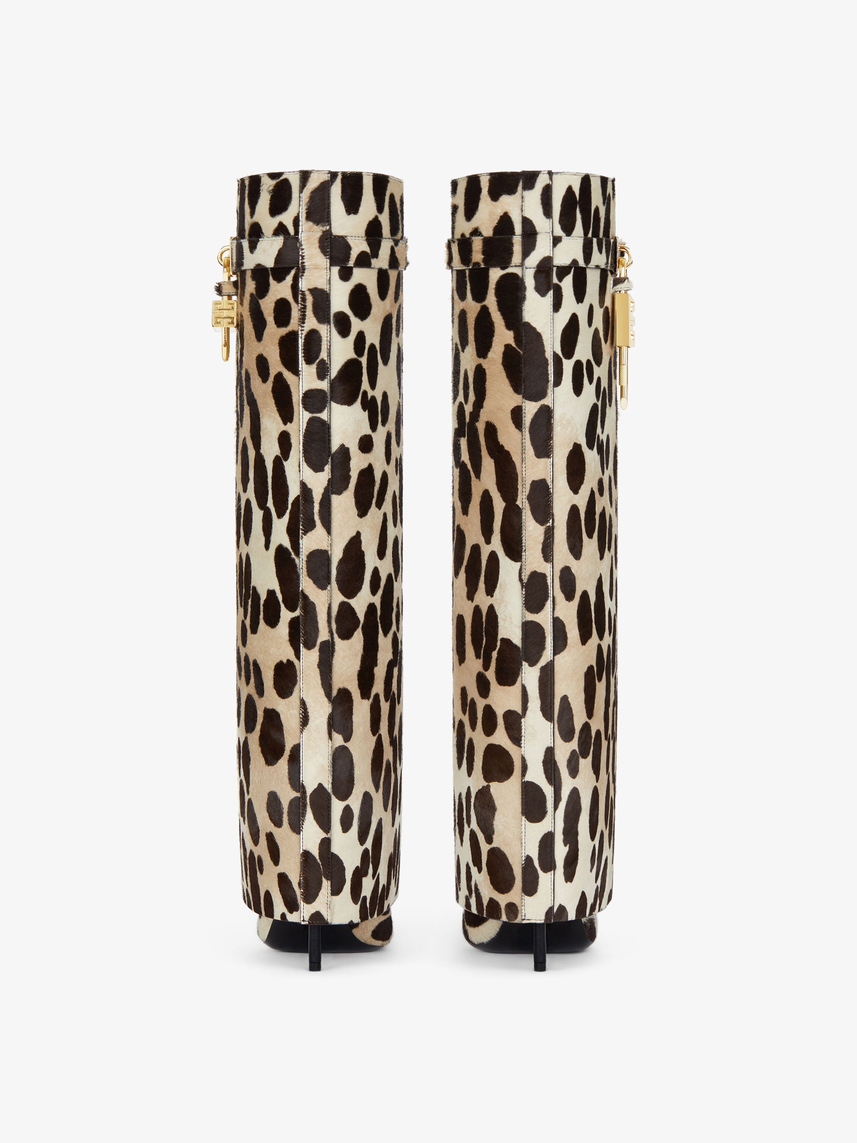 Givenchy o1srvl11e0925 Shark Lock Stiletto Boots in Leopard Size US 11 / IT 41 - 6 Thumbnail