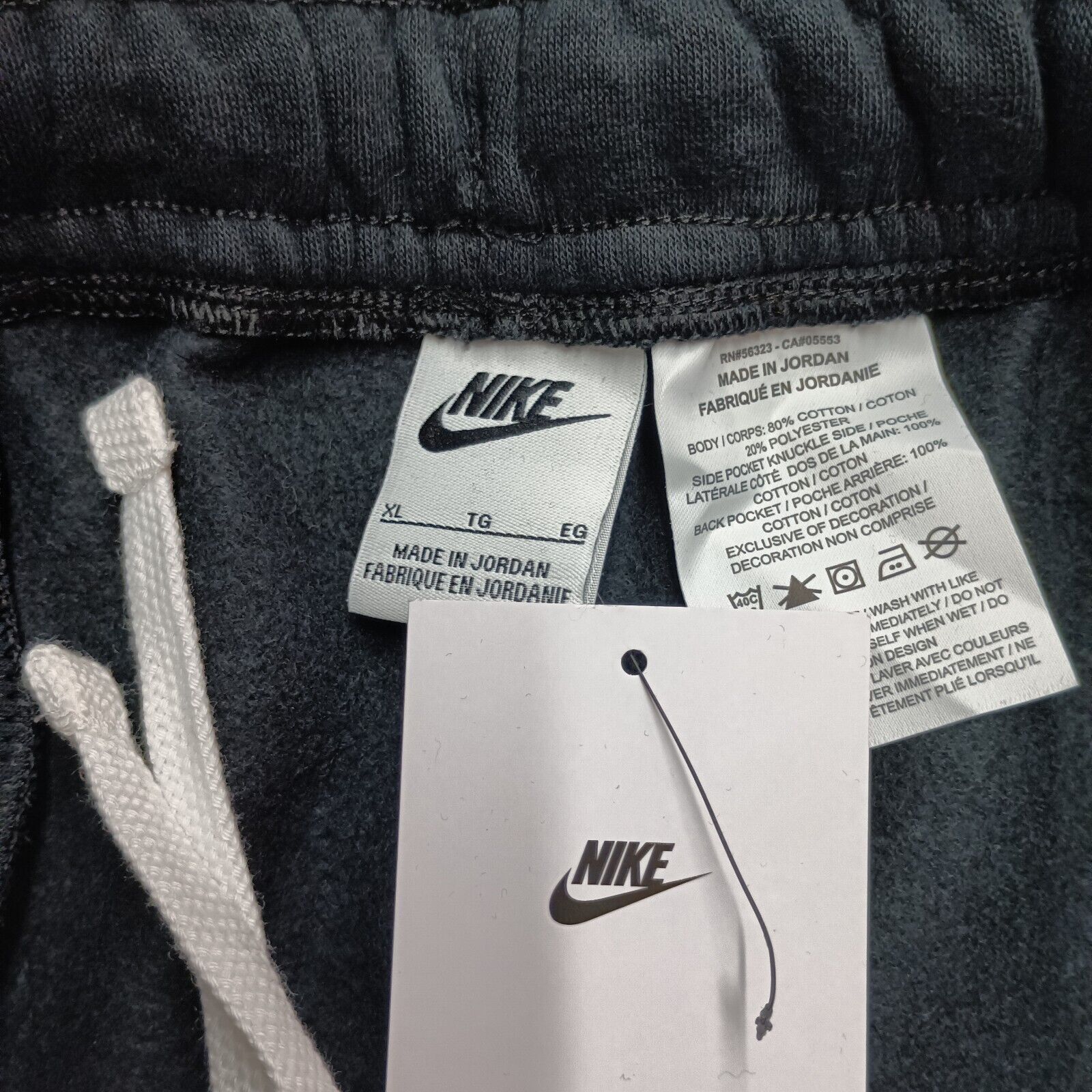 Nike Nike Fleece Club Graphic Shorts Men's XL Black Pockets Size US 34 / EU 50 - 4 Thumbnail