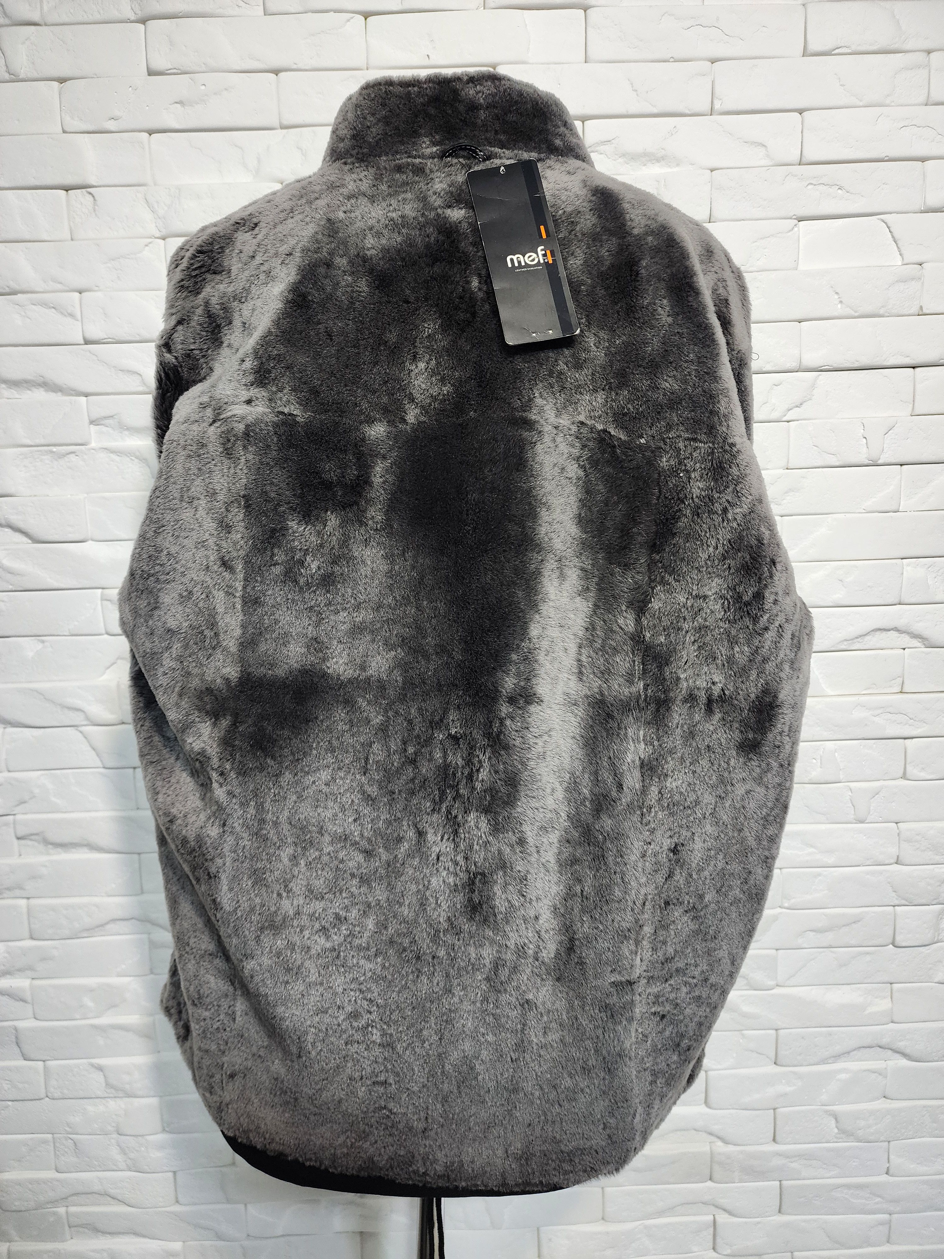 Furla Men's Black Sheepskin Coat: Genuine Leather, Metal Zipper Size US L / EU 52-54 / 3 - 7 Thumbnail