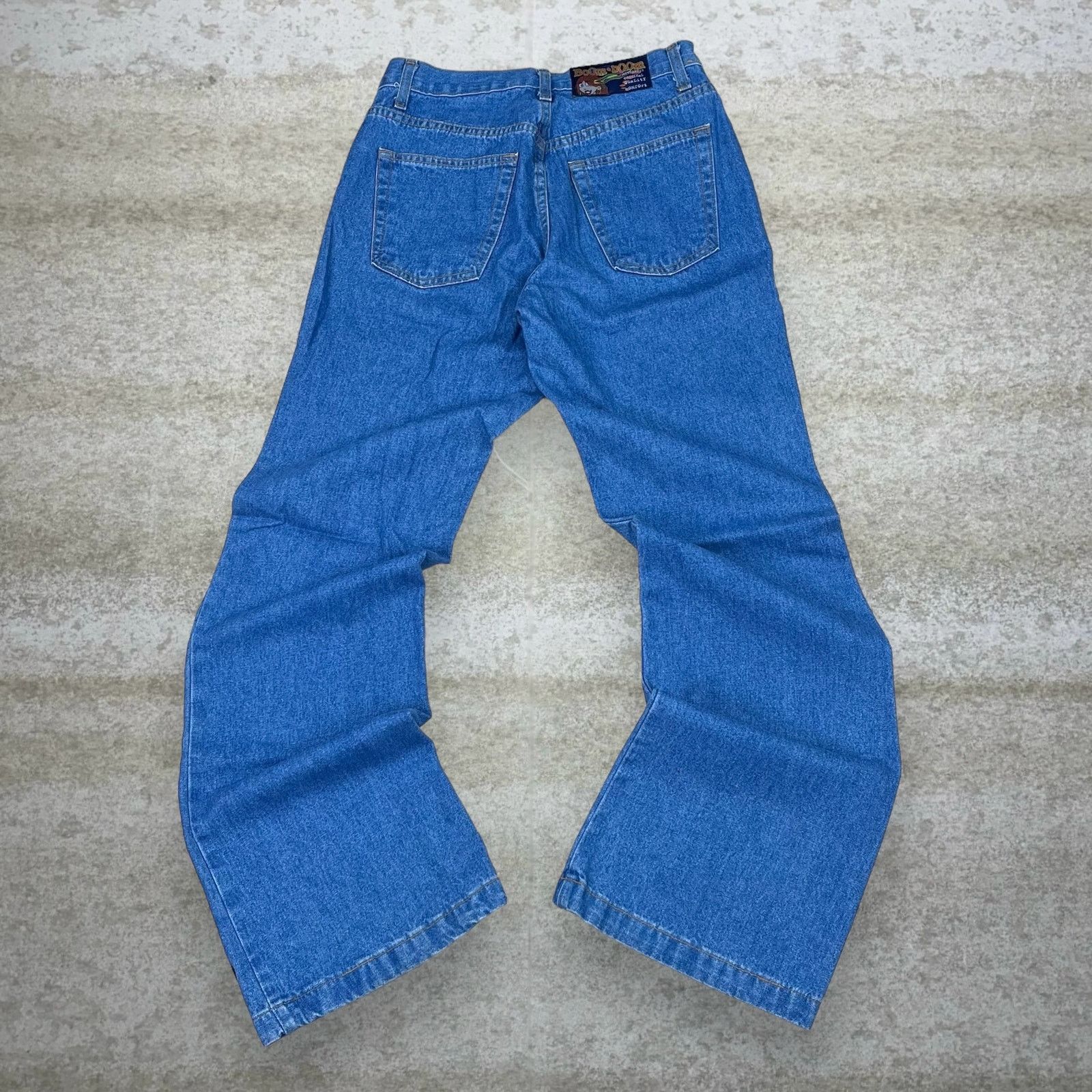 Vintage Vintage 90s Boom Boom Jeans 28x34 Flared Fit Medium Wash Size 28" / US 6 / IT 42 - 2 Thumbnail