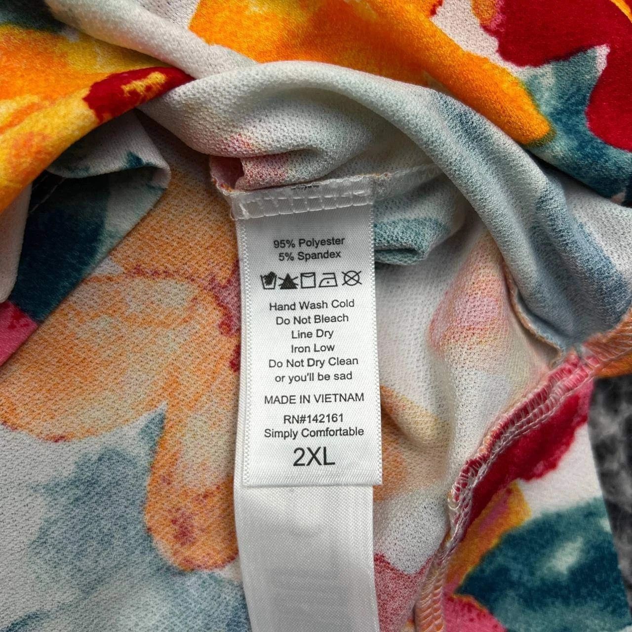 Other LulaRoe Top Women Red Orange Floral Cori Collared New 2XL Size XXL / US 16-18 / IT 52-54 - 7 Thumbnail