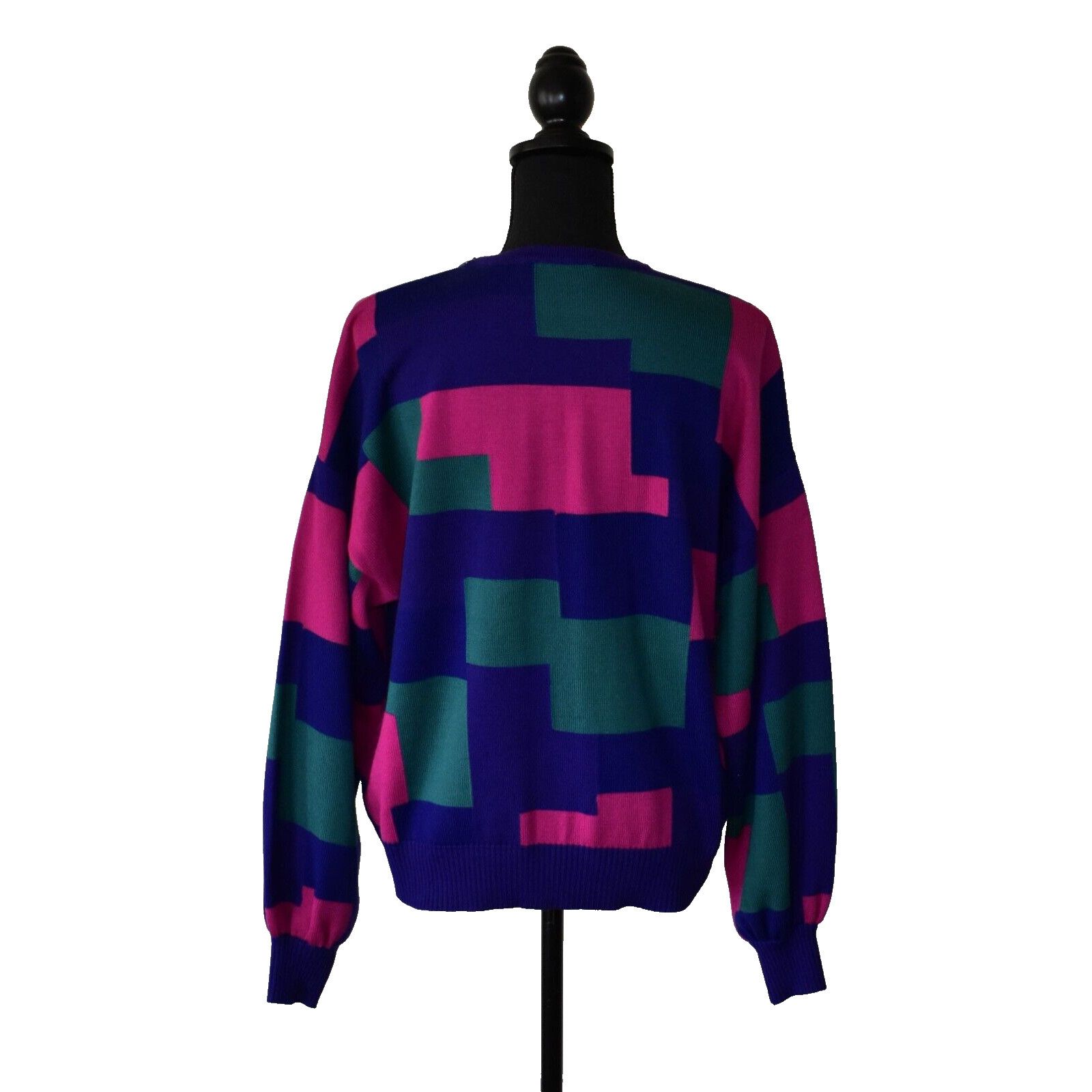St. John ST JOHN VTG Wool Knit Colorblock Gold Embroidered Sweater M Size M / US 6-8 / IT 42-44 - 4 Thumbnail