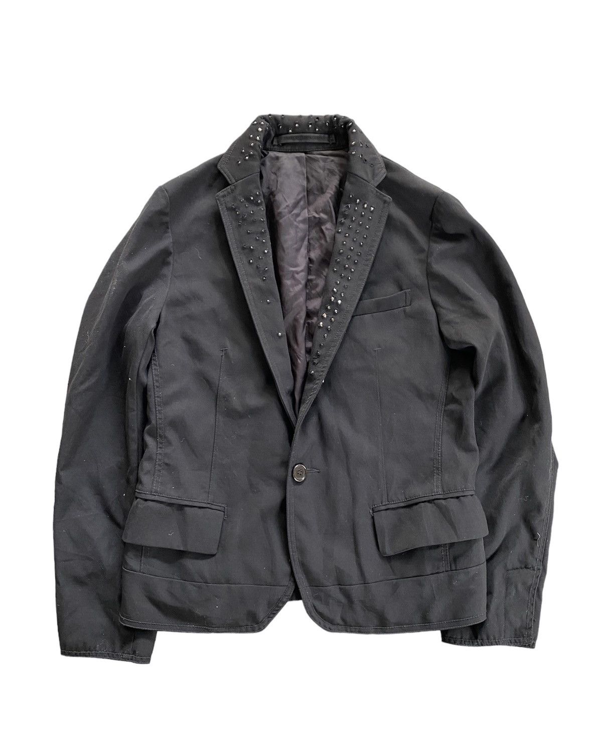CABANE de ZUCCa Punk hidden collar Stud jacket wool Size US M / EU 48-50 / 2 - 2 Thumbnail