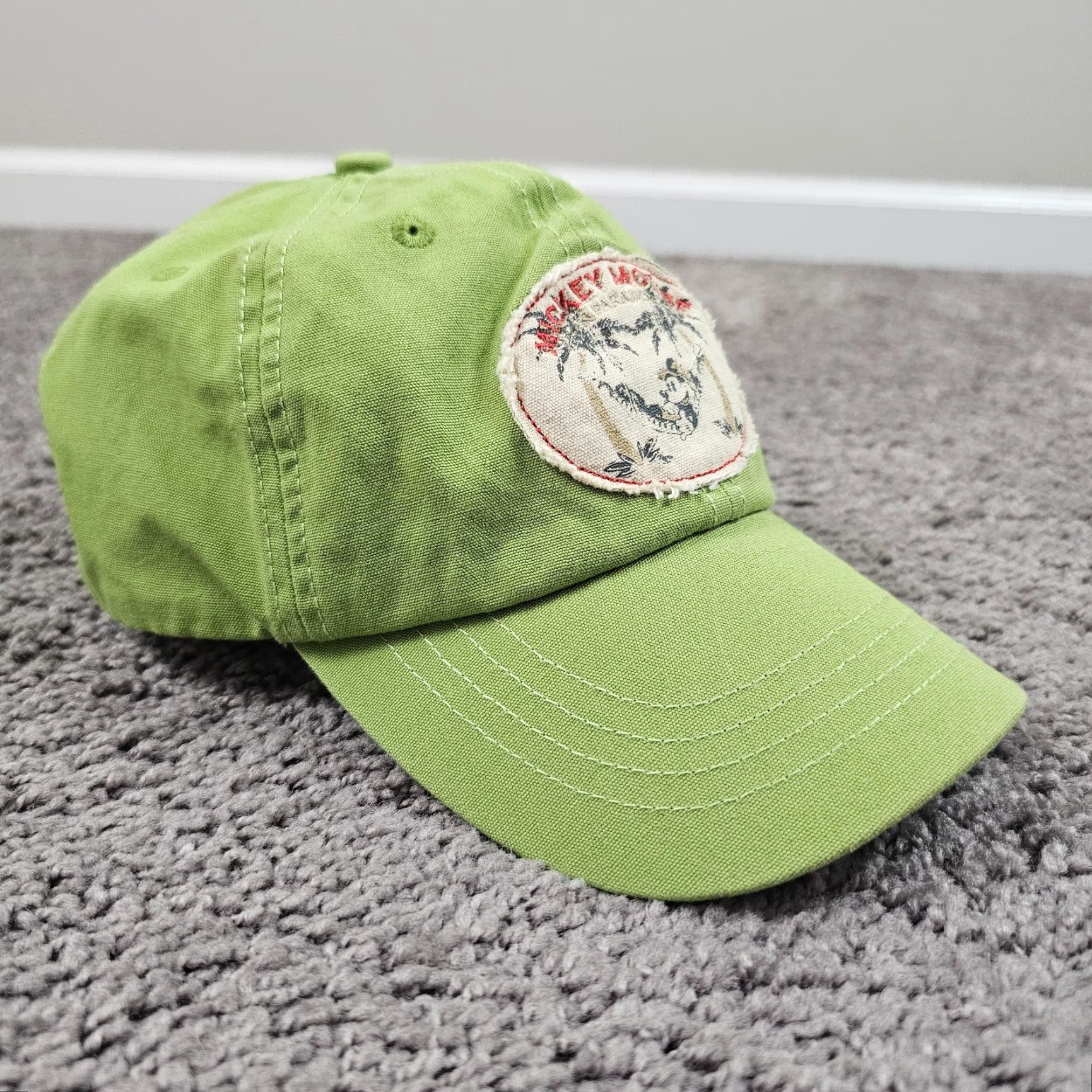 Disney Disney Mickey Cap Hat Baseball Cap Adult M Green Strap Back Walt Disney World Resort Mens Cap Size ONE SIZE - 3 Thumbnail