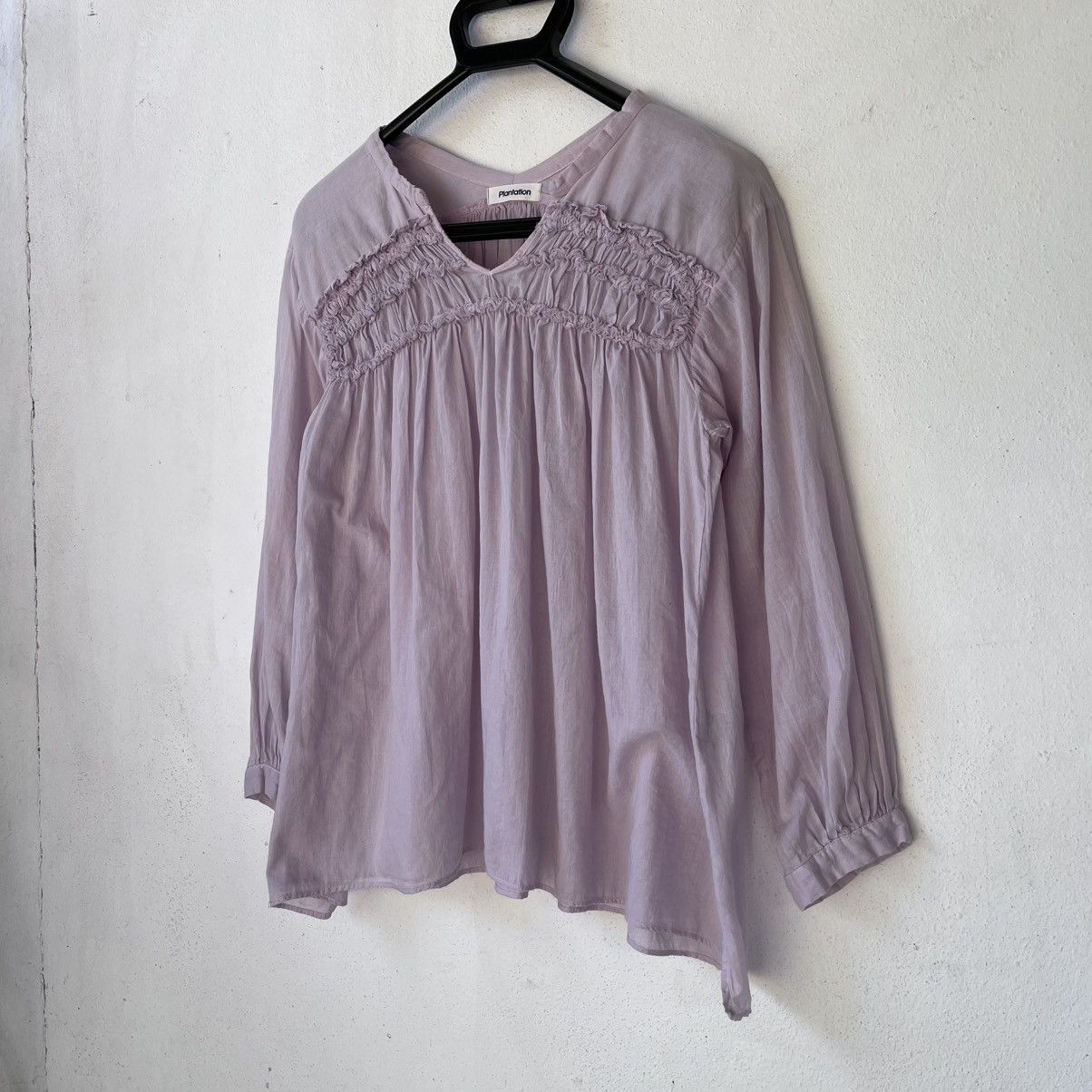 Issey Miyake PLANTATION By Issey Miyaki Sheer Cotton Smock blouse Size M / US 6-8 / IT 42-44 - 2 Thumbnail