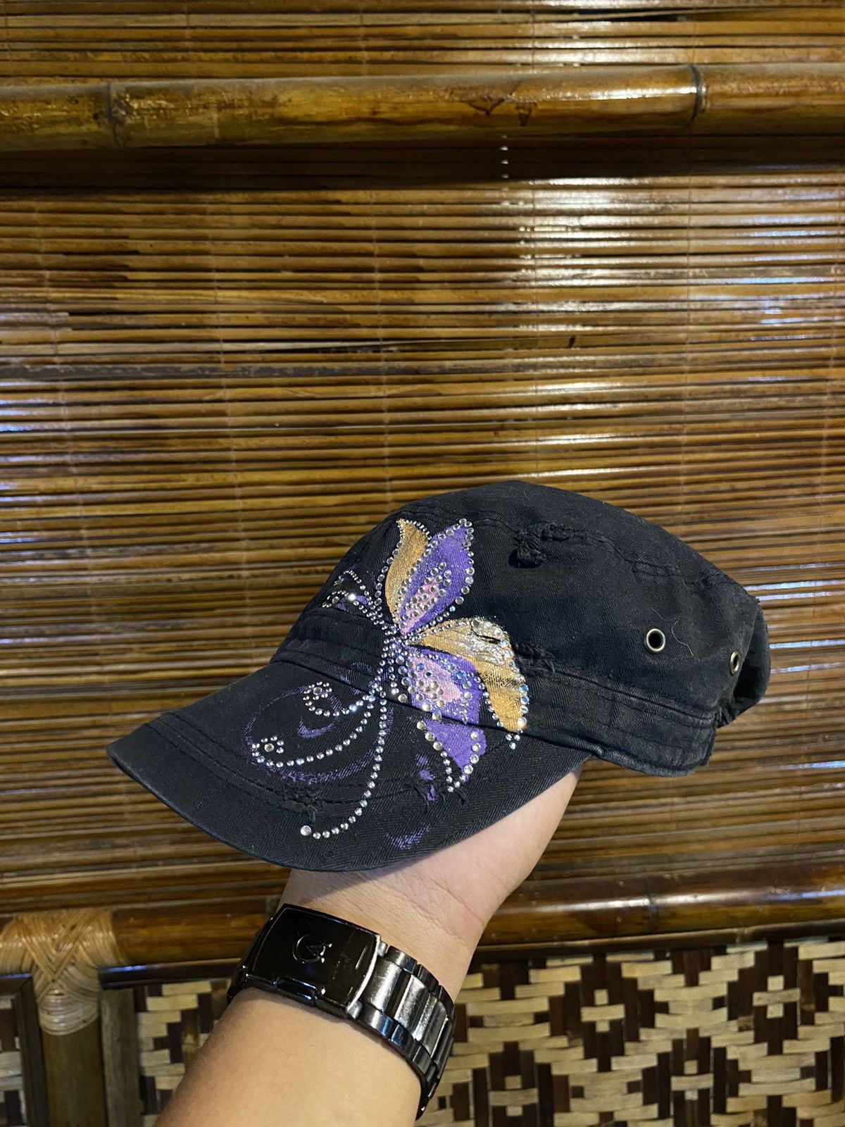 Japanese Brand × Vintage 2000s cadet hat distressed blink punk y2k style Size ONE SIZE - 2 Thumbnail