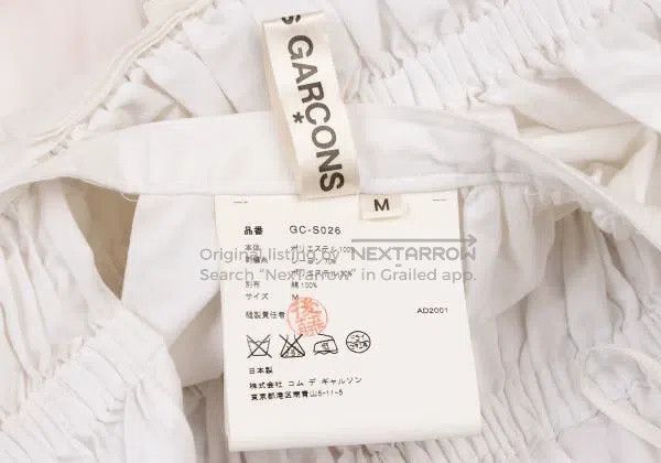 Comme des Garcons Comme Des Garcons size M White vintage floral design pleat Size 23" - 8 Thumbnail