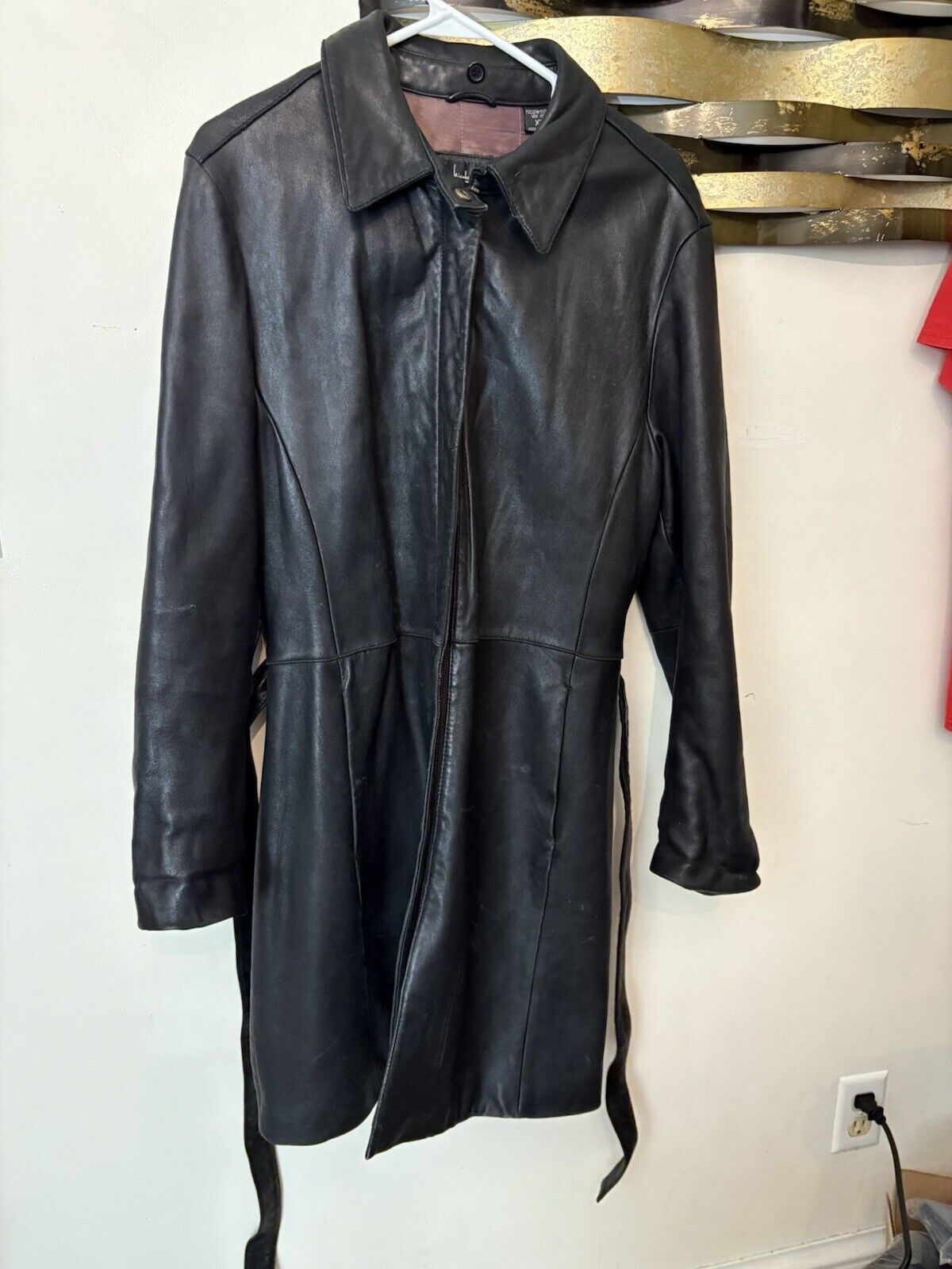 Nicole Miller Vintage Nicole Miller Leather Zipup Trench Coat Women XL Size XL / US 12-14 / IT 48-50 - 3 Thumbnail