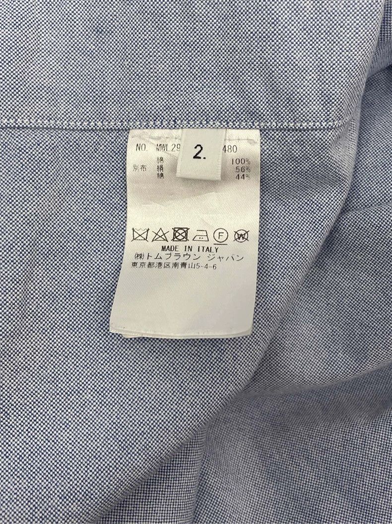 Thom Browne Thom Browne Size 2Long Sleeve Shirt with Blue Color Stripe Size US M / EU 48-50 / 2 - 5 Thumbnail