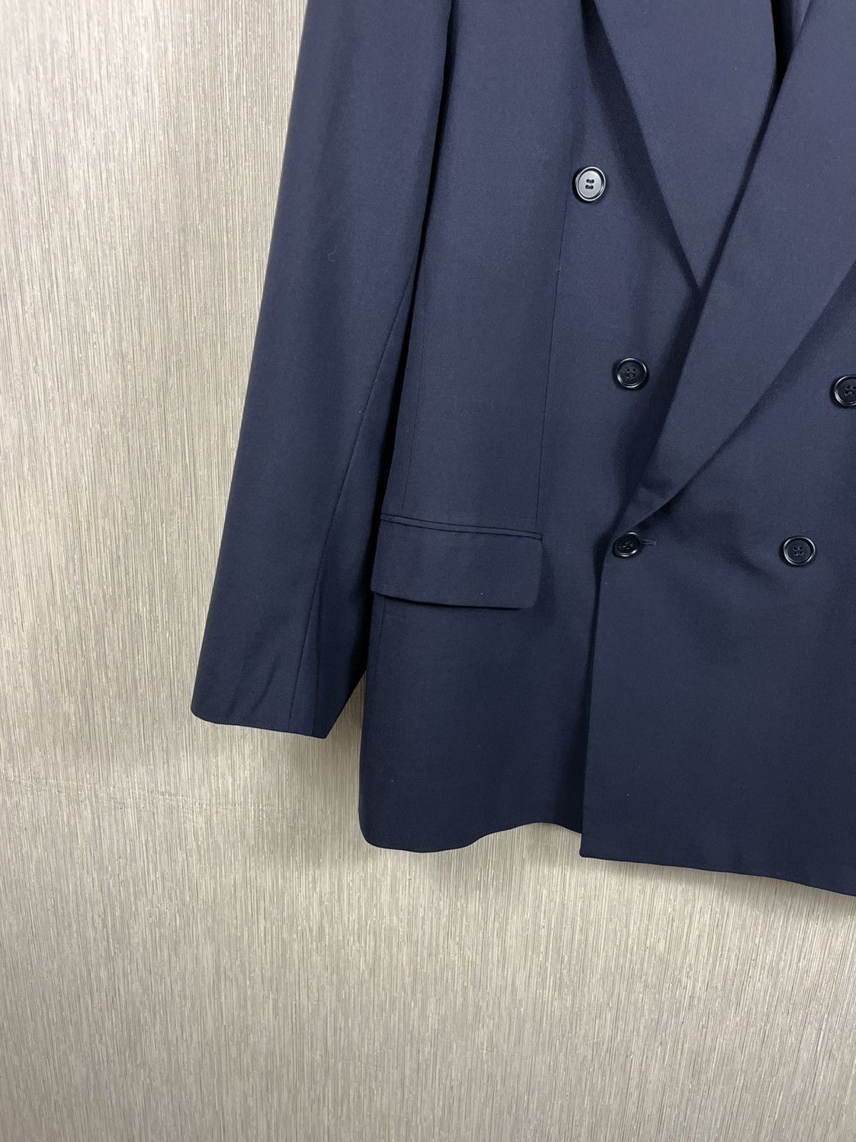 Hugo Boss × Vintage Vintage Hugo Boss wool navy blazer double-breasted jacket Size US M / EU 48-50 / 2 - 7 Thumbnail
