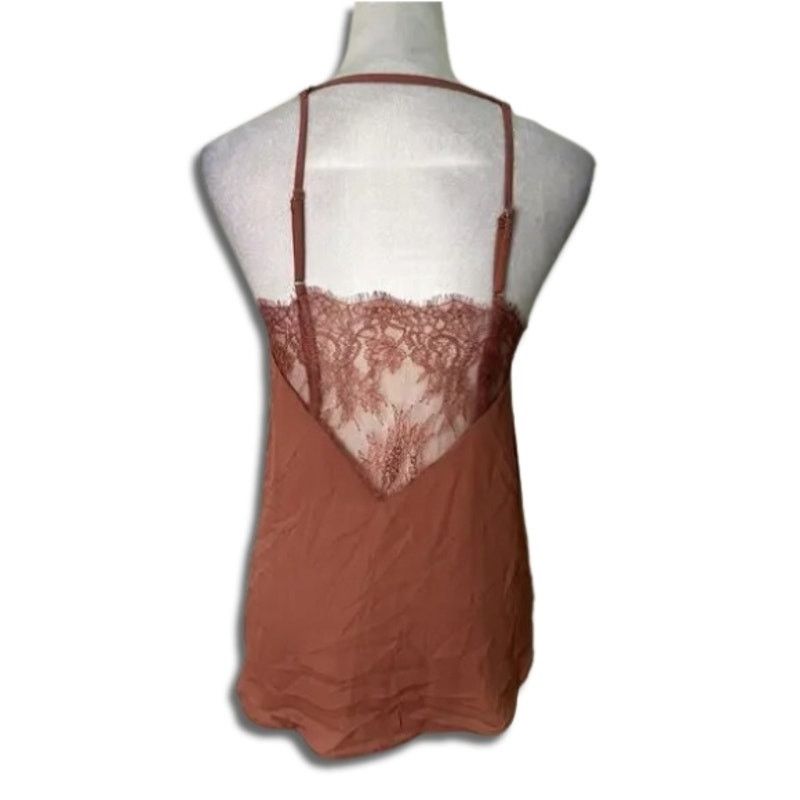 Other Lush Sleeveless Lace Top Trimmed Back Cami Burnt Orange S Size S / US 4 / IT 40 - 5 Thumbnail