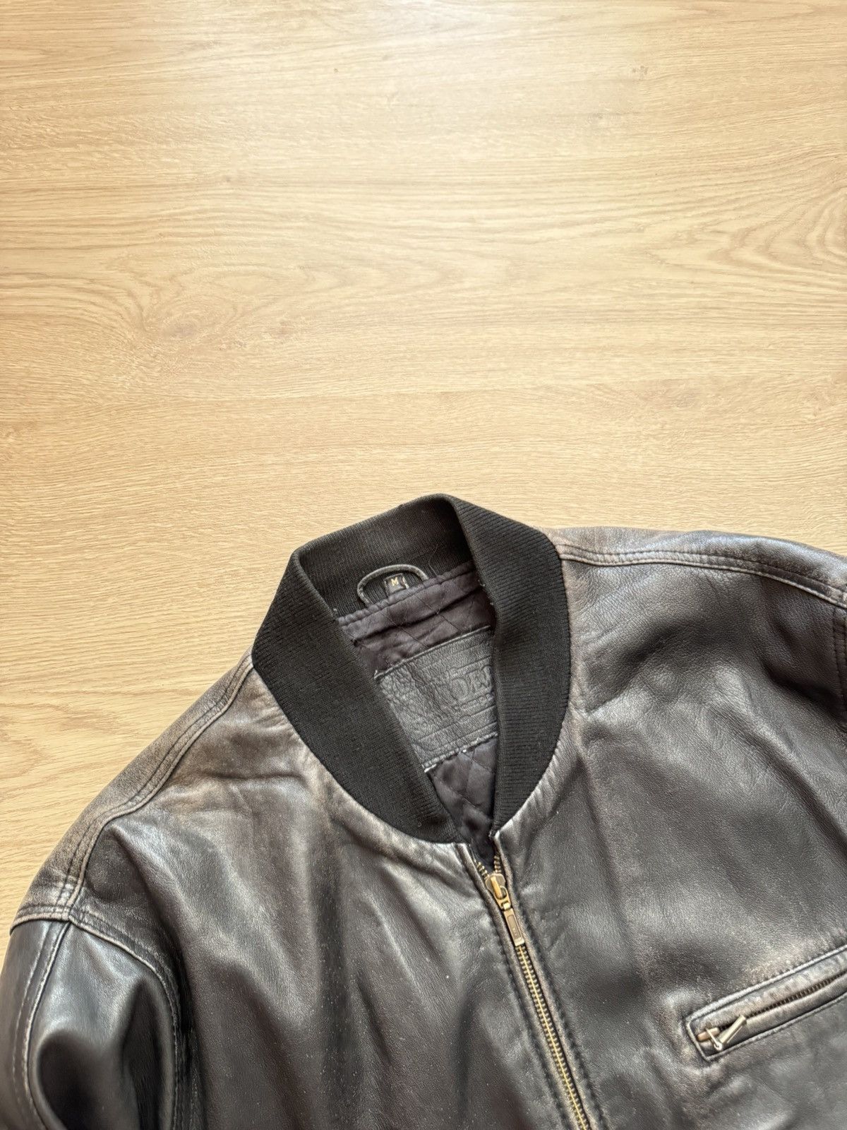 Genuine Leather Vintage Trader Genuine Leather Moto Racing Bomber Jacket Size US L / EU 52-54 / 3 - 5 Thumbnail