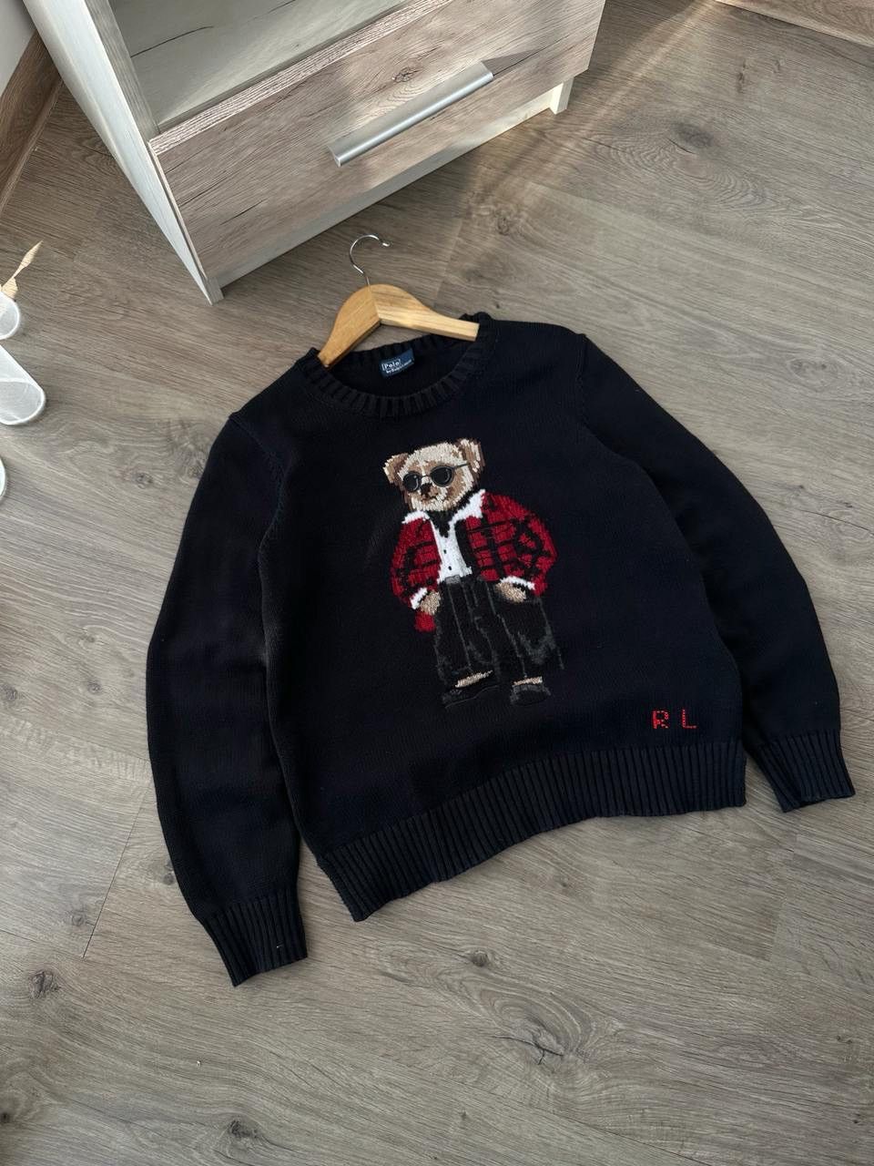 Polo Ralph Lauren × Vintage Vintage Polo Ralph Lauren Blue Polo Bear Sweater Size US S / EU 44-46 / 1 - 2 Thumbnail