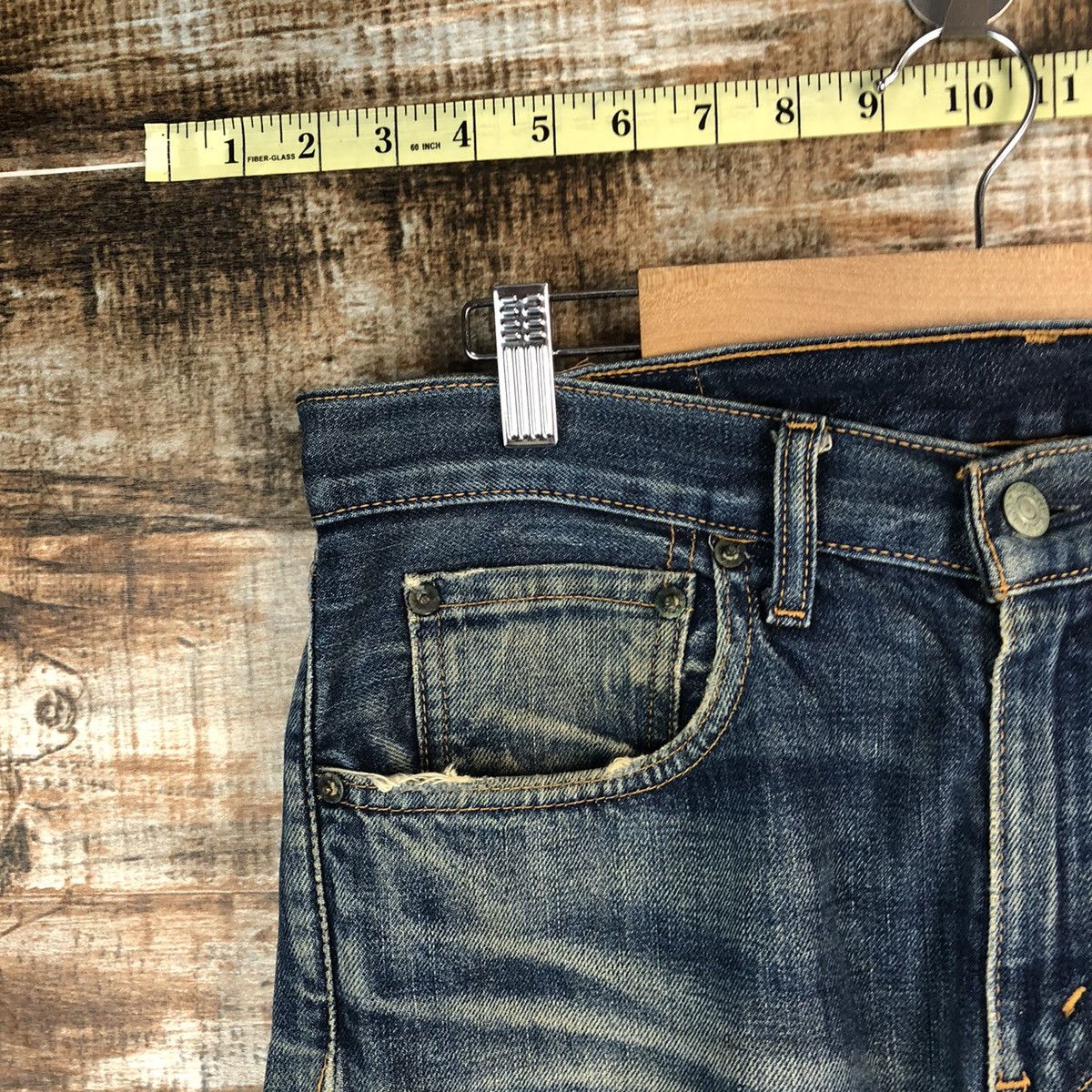 Levi's 505 Levis Blue ripped distressed Denim Pants #1410 Size US 32 / EU 48 - 7 Thumbnail