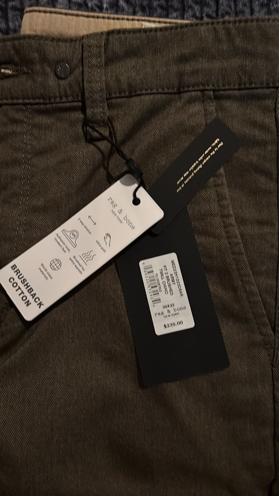 Rag & Bone Men’s Brushed Twill Chino Army Size US 30 / EU 46 - 2 Thumbnail