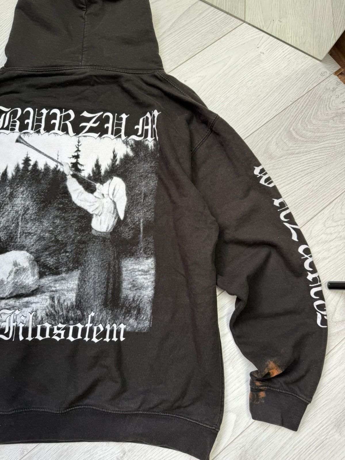 Band Tees Burzum Vintage Black Metal Band Zip Hoodie Rare 90s Det Som Size US L / EU 52-54 / 3 - 3 Thumbnail