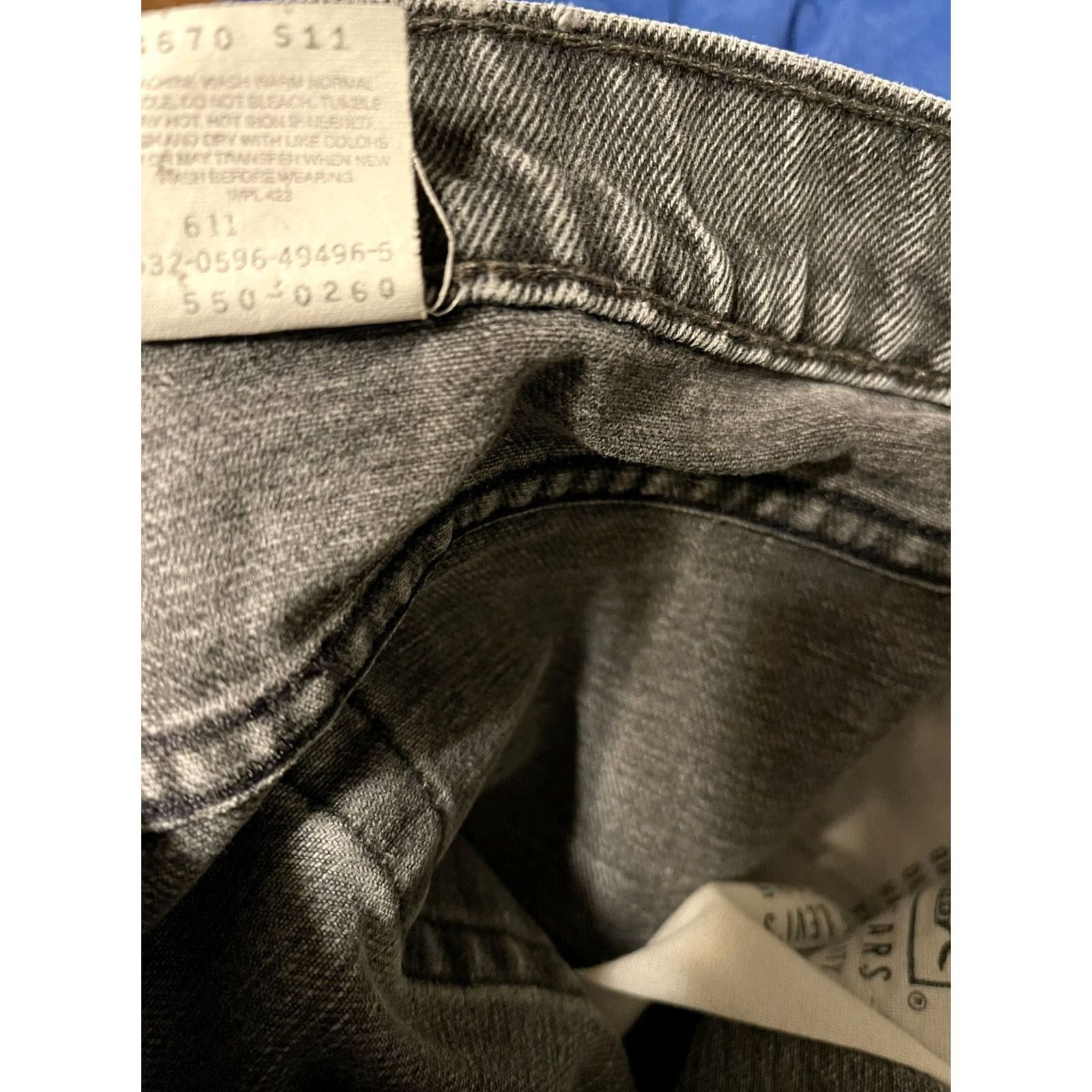 Levi's VINTAGE Levi's 550 Red Tab Jeans Made in USA Black Denim Mens 33x30 Size US 33 - 5 Thumbnail