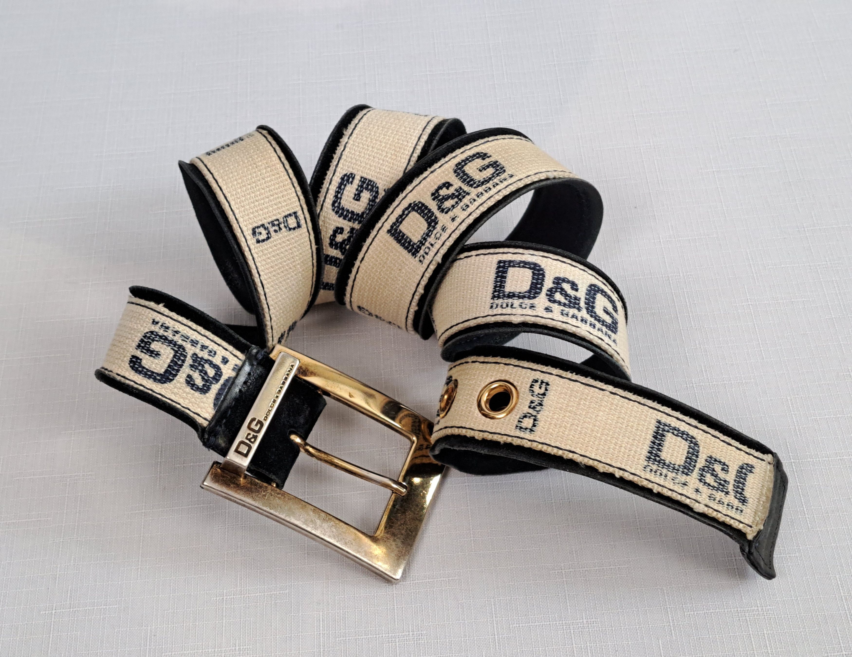 Dolce & Gabbana × Vintage Vintage Dolce&Gabbana textile/leather belt. Size 110 Size ONE SIZE - 1 Thumbnail