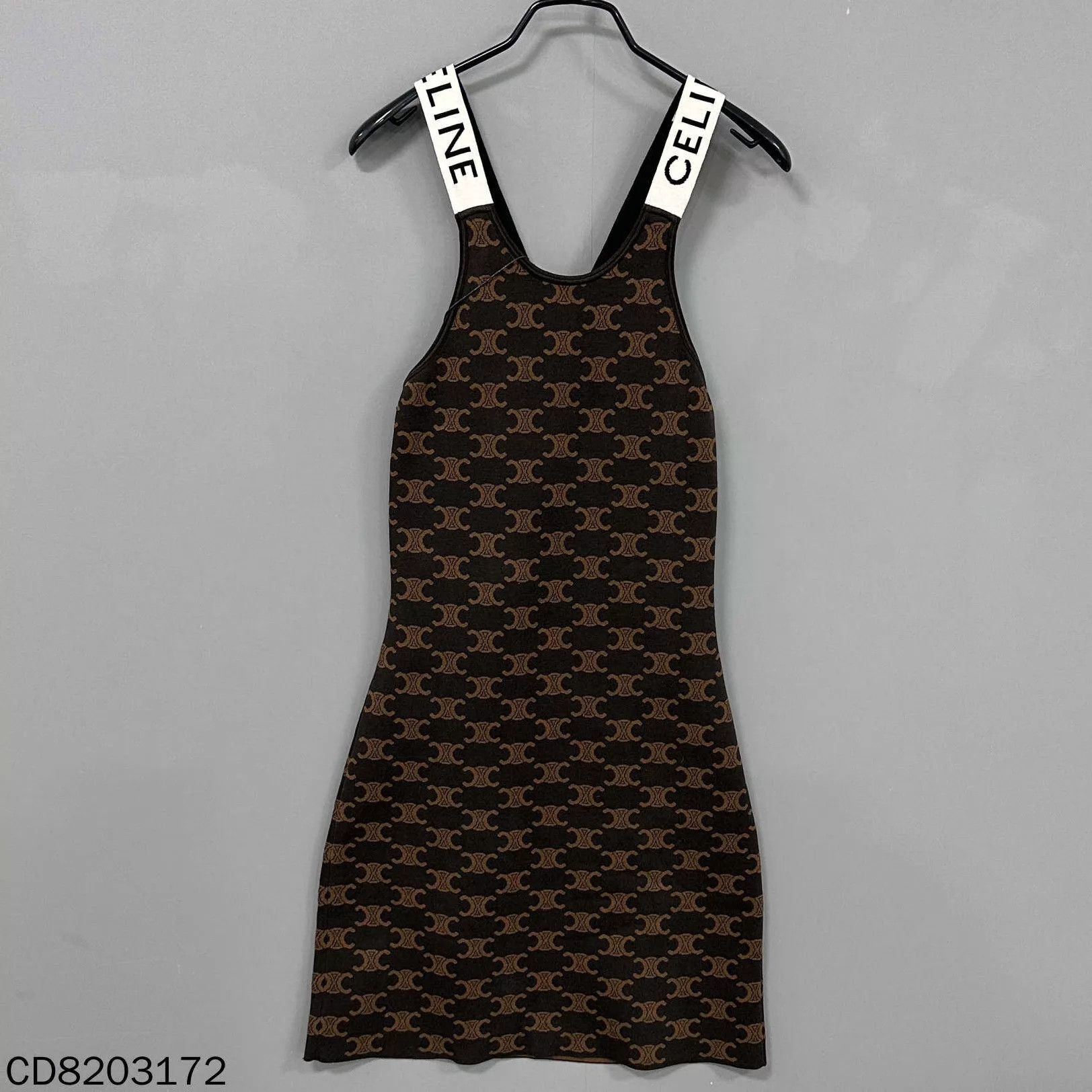 Celine CELINE Brown All-Over Triumph Print Cami Dress Size S Size S / US 4 / IT 40 - 3 Thumbnail