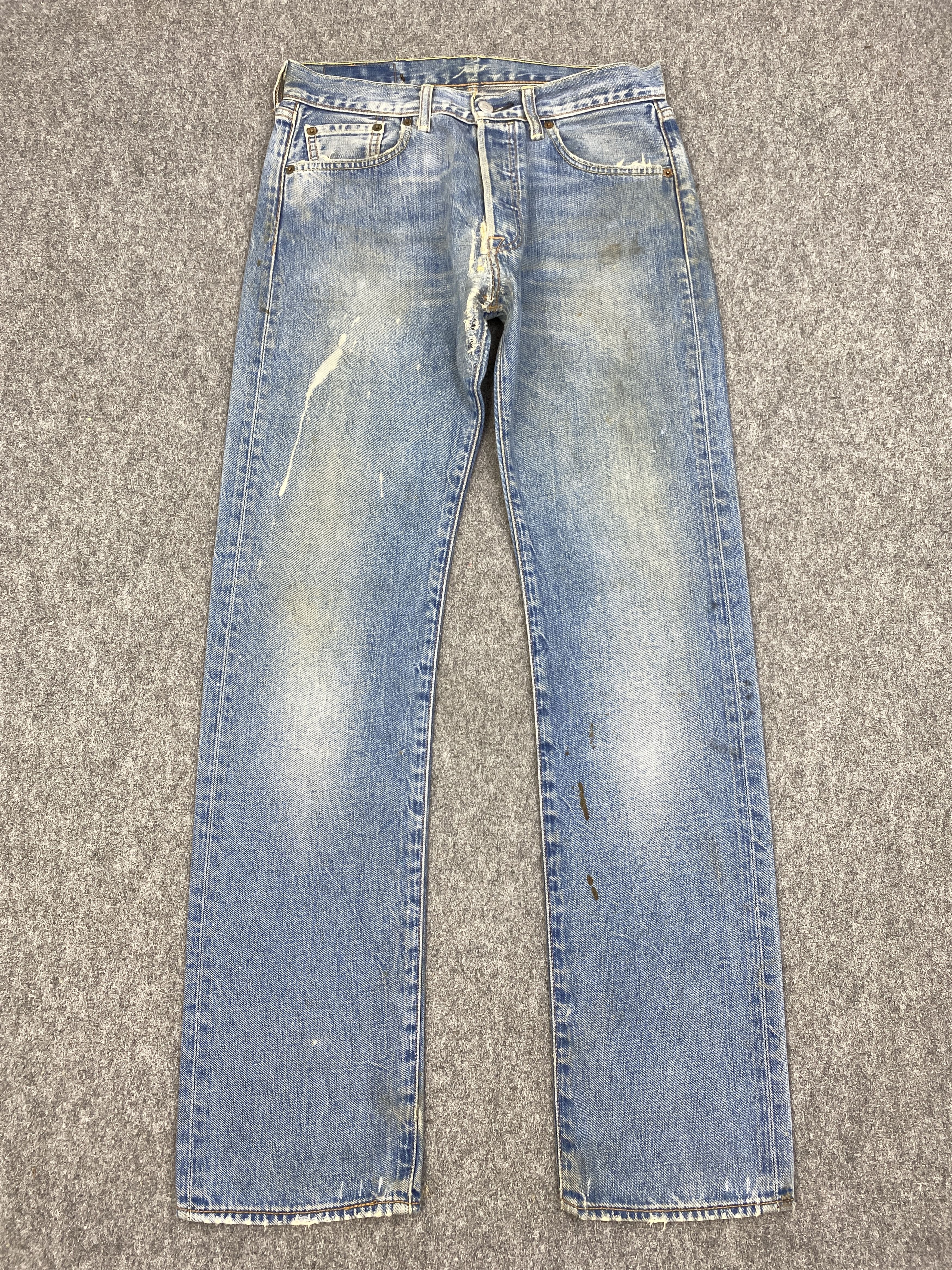Levi's Vintage Levis 501 Faded Blue Jeans DP2841 Size US 29 - 1 Thumbnail