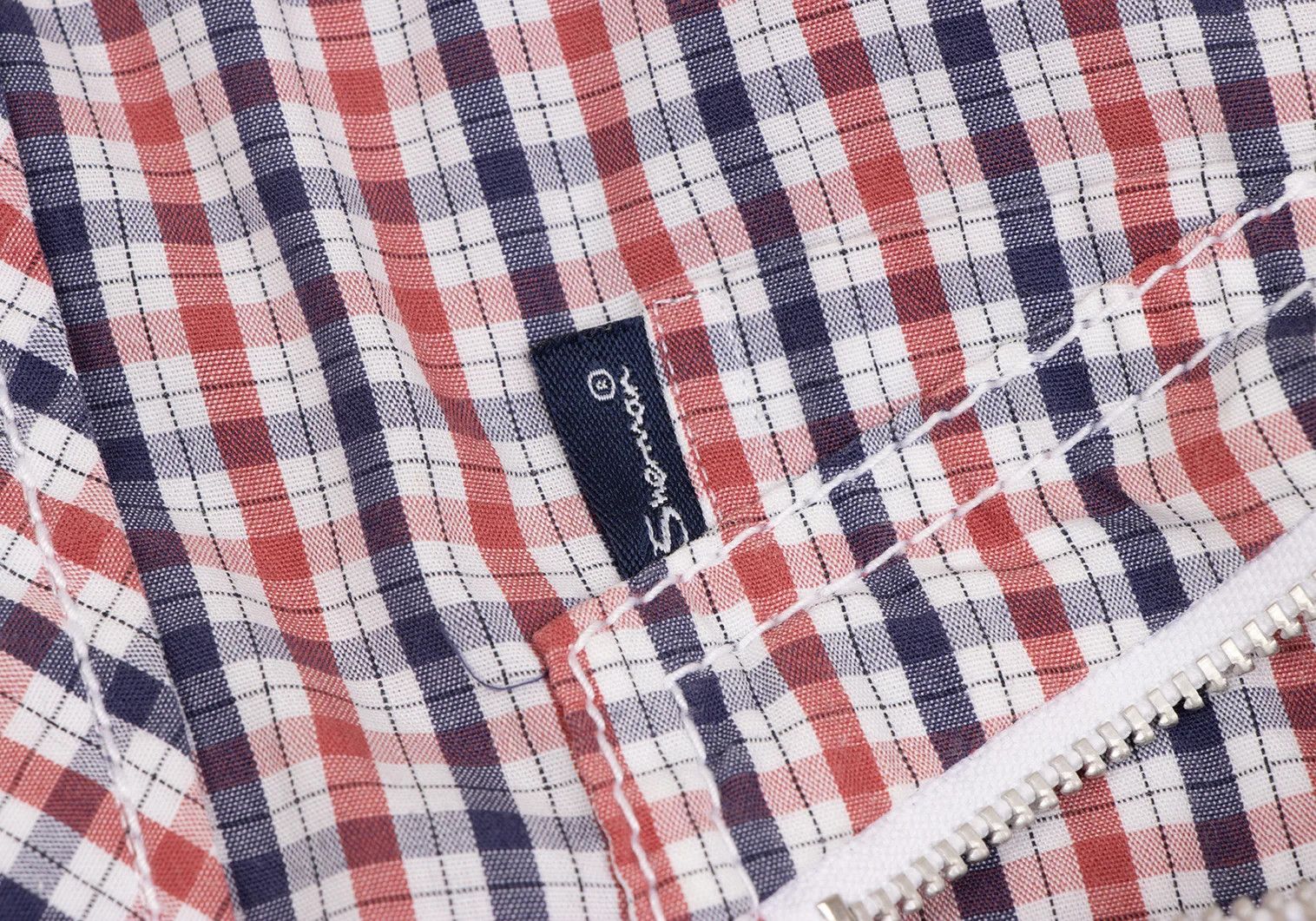 Junya Watanabe Zipper Pocket Puckering Check Short Sleeve Shirt Navy Red Size US S / EU 44-46 / 1 - 7 Thumbnail