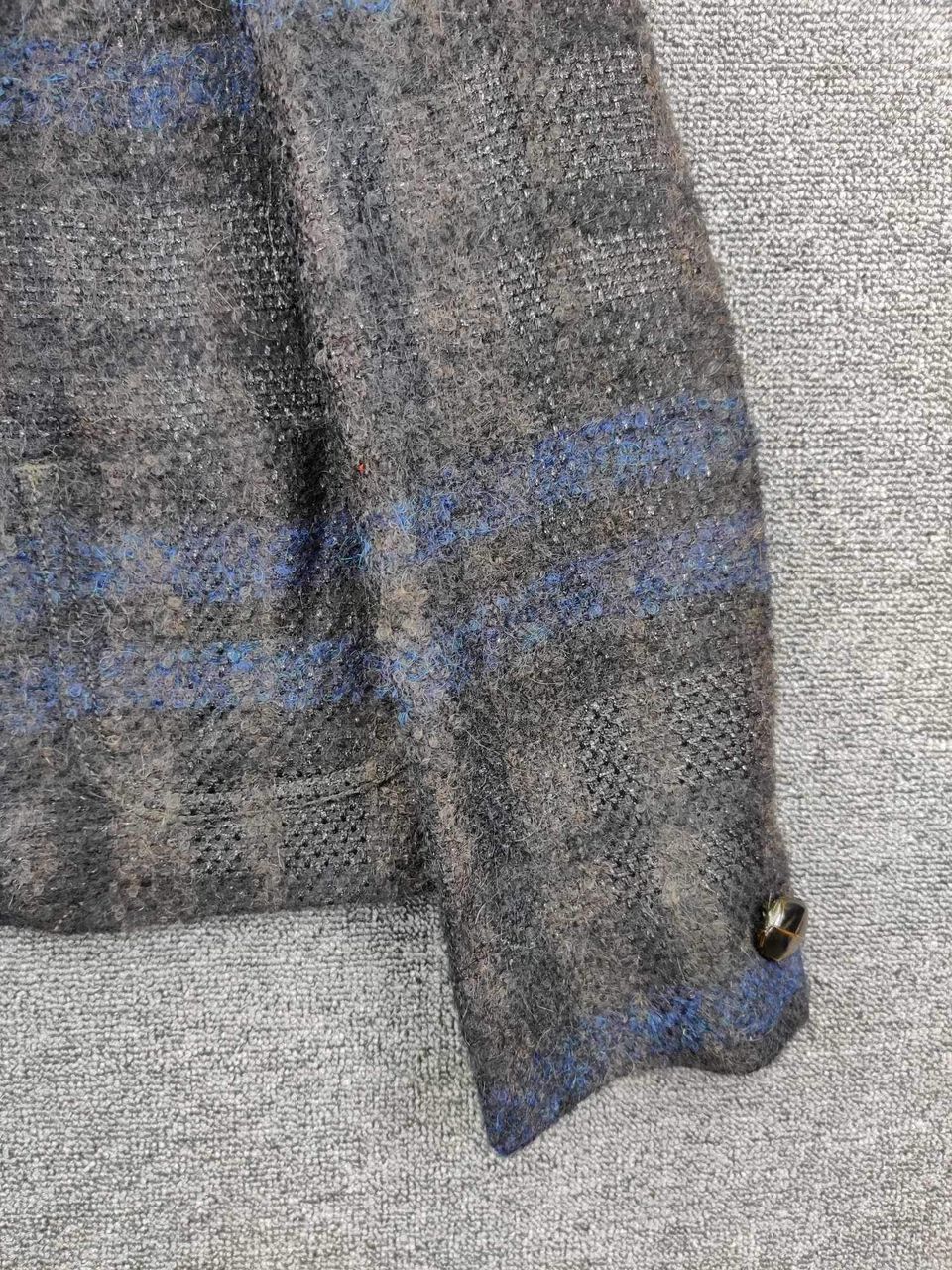Japanese Brand Max Mara Weekend Plaid Wool Mohair Single Breasted Coat Size US S / EU 44-46 / 1 - 3 Thumbnail