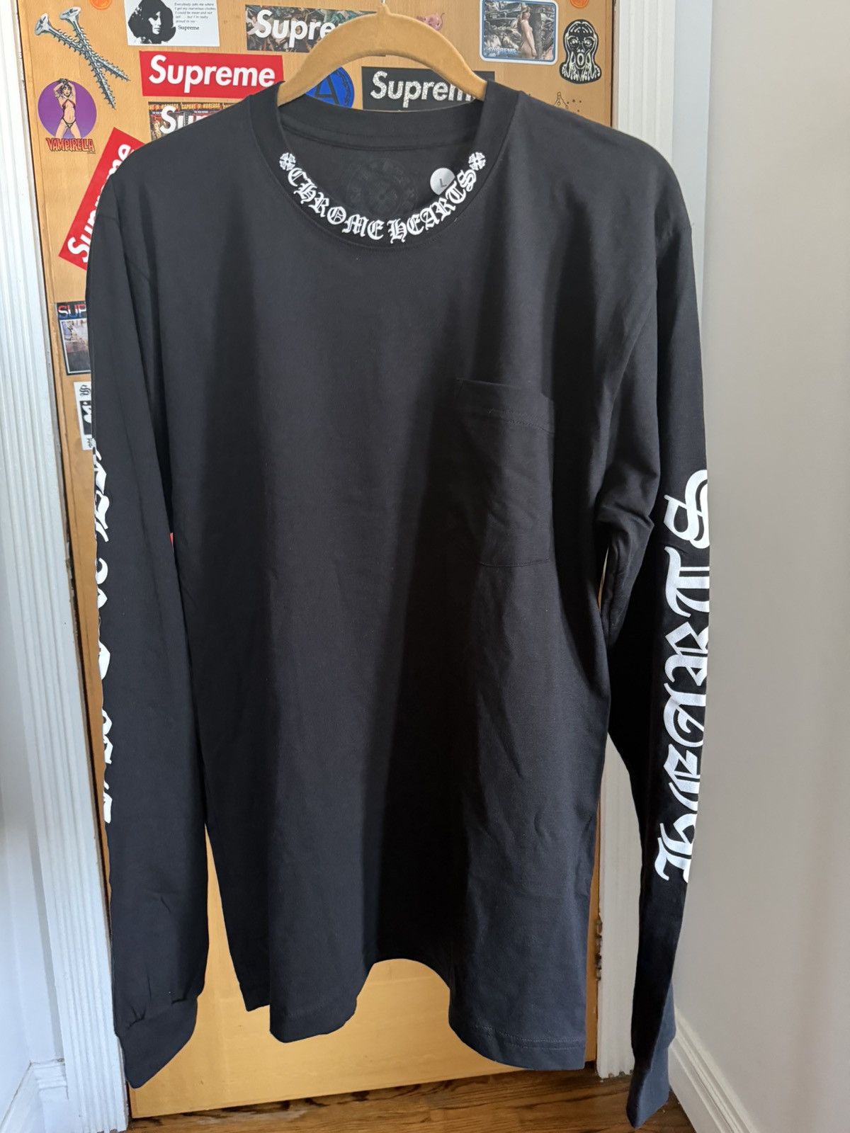 Chrome Hearts CHROME HEARTS NECK LOGO LONG SLEEVE POCKET SHIRT Size US L / EU 52-54 / 3 - 1 Thumbnail