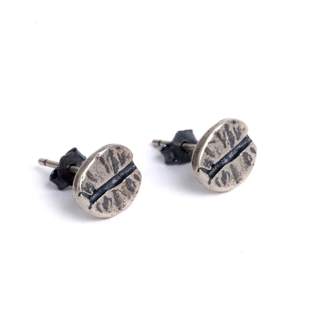 Jewelry Coffee Beans Stud Earrings 925 Sterling Ear Charms Gift Size ONE SIZE - 6 Thumbnail