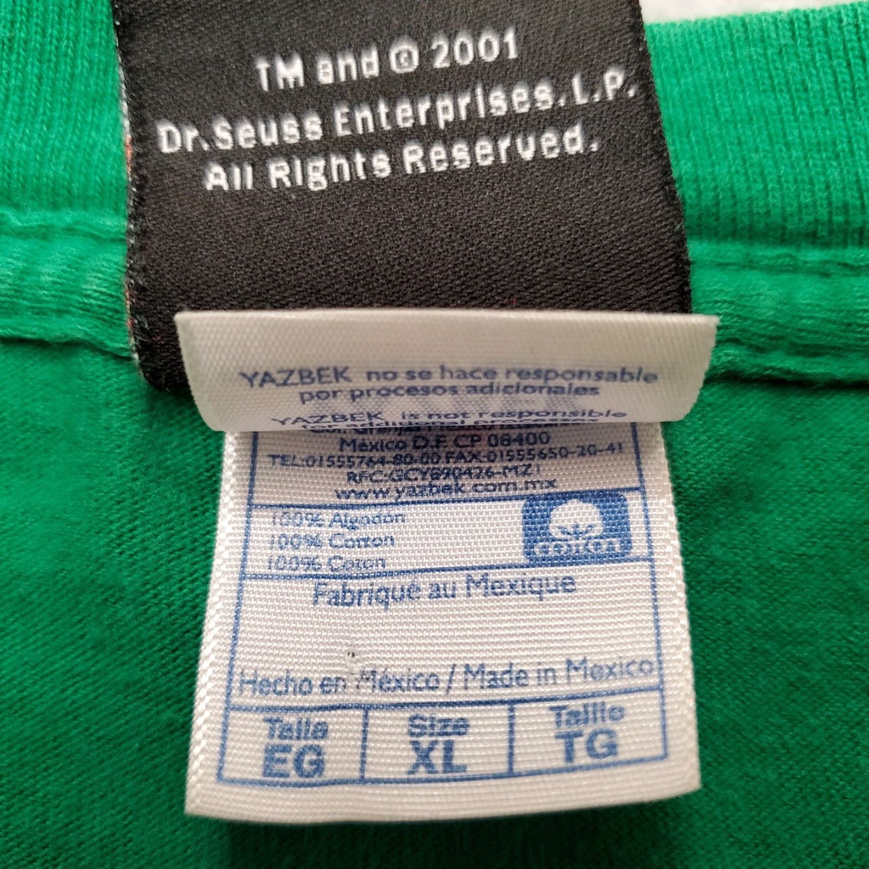 Vintage DR Suess Mr. Grinch Shirt Mens XL Green Crew Neck Short Sleeve Xmas 2001 Shirt Size US XL / EU 56 / 4 - 5 Thumbnail