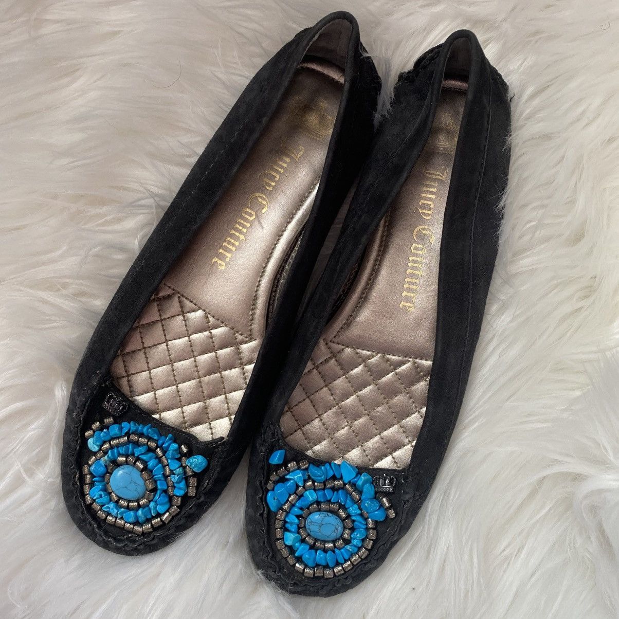 Juicy Couture Juicy Couture ballerinas with blue stones Size US 8.5 / IT 38.5 - 2 Thumbnail
