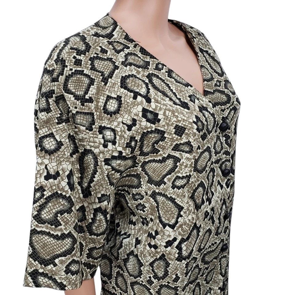 Vintage Vintage Truffles Top Blouse Animal Print Made in USA Plus 2X Size XXL / US 16-18 / IT 52-54 - 9 Thumbnail