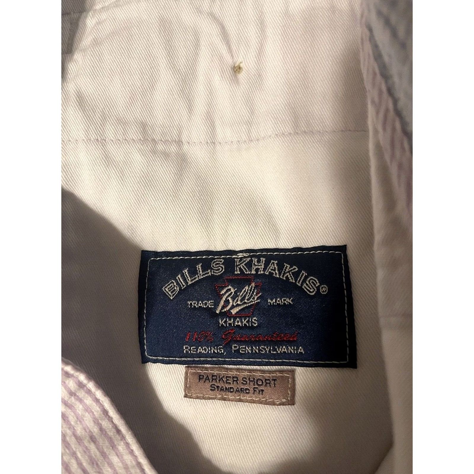 Bills Khakis Bills Khakis Chino Shorts Parker Standard Fit Pastel Seersucker Purple Mens 30 Size US 30 / EU 46 - 4 Thumbnail