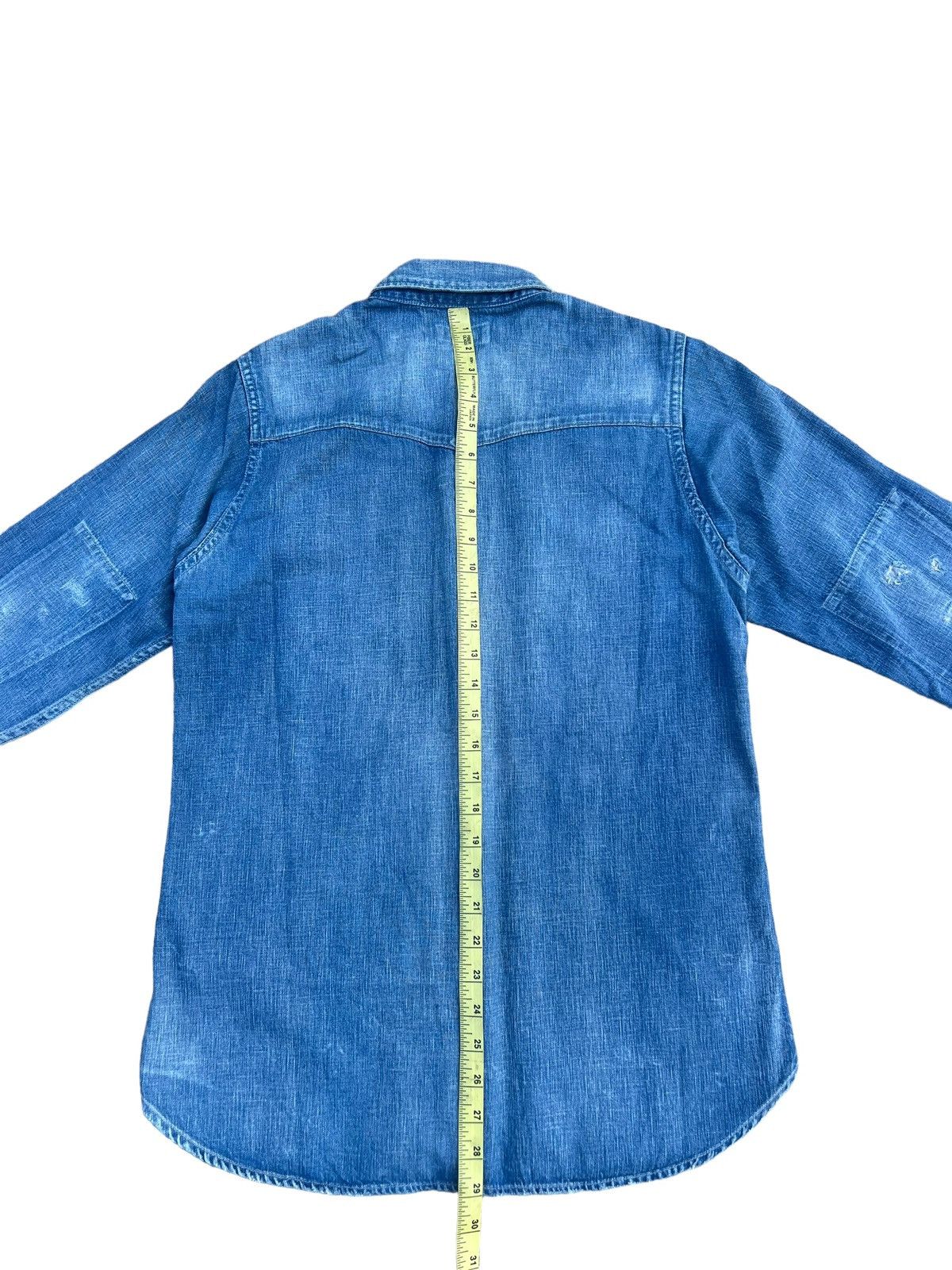 Chimala Chimala Japan Rips Distressed Denim Western Shirt Size US S / EU 44-46 / 1 - 5 Thumbnail