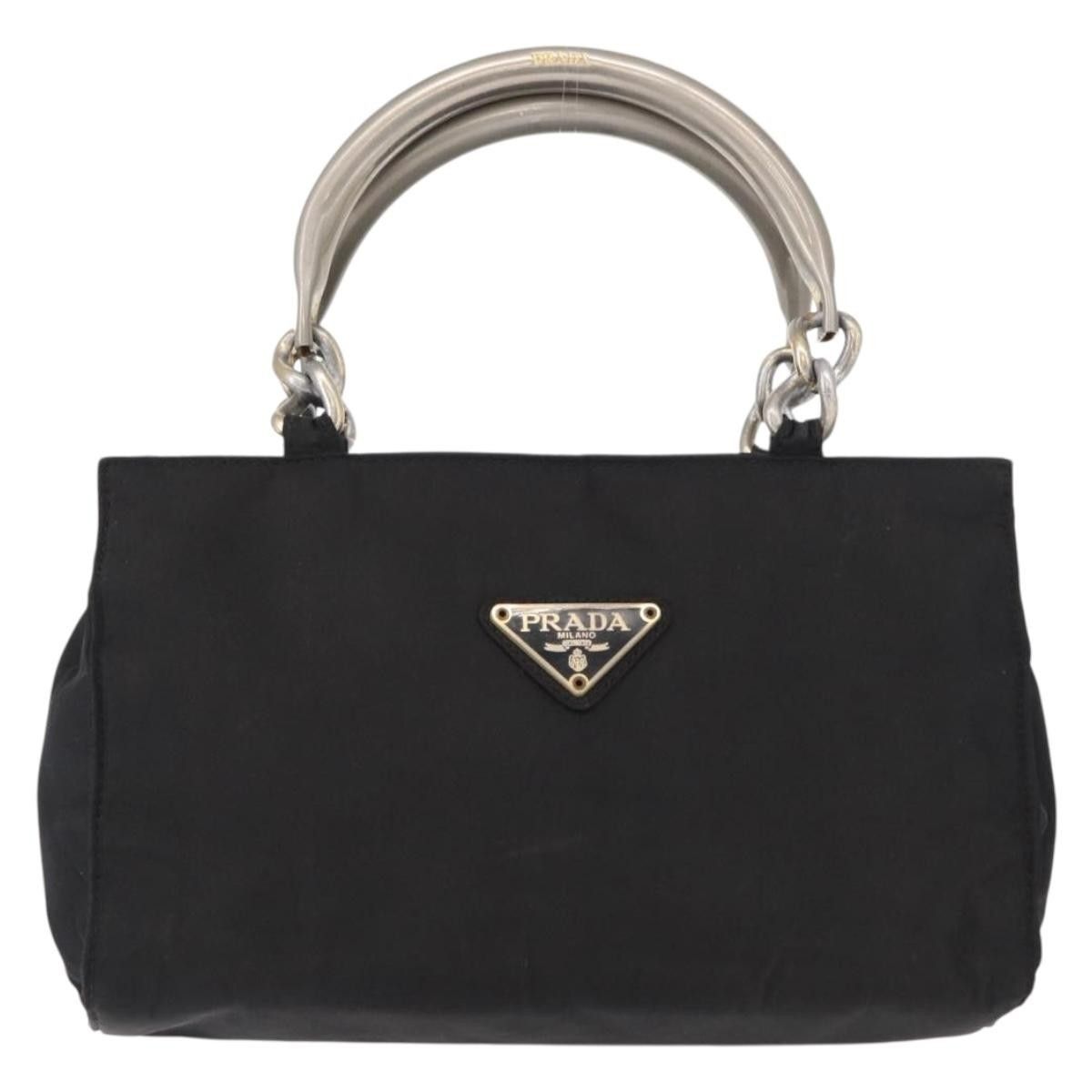 Prada Metal Handles Tote Tessuto
