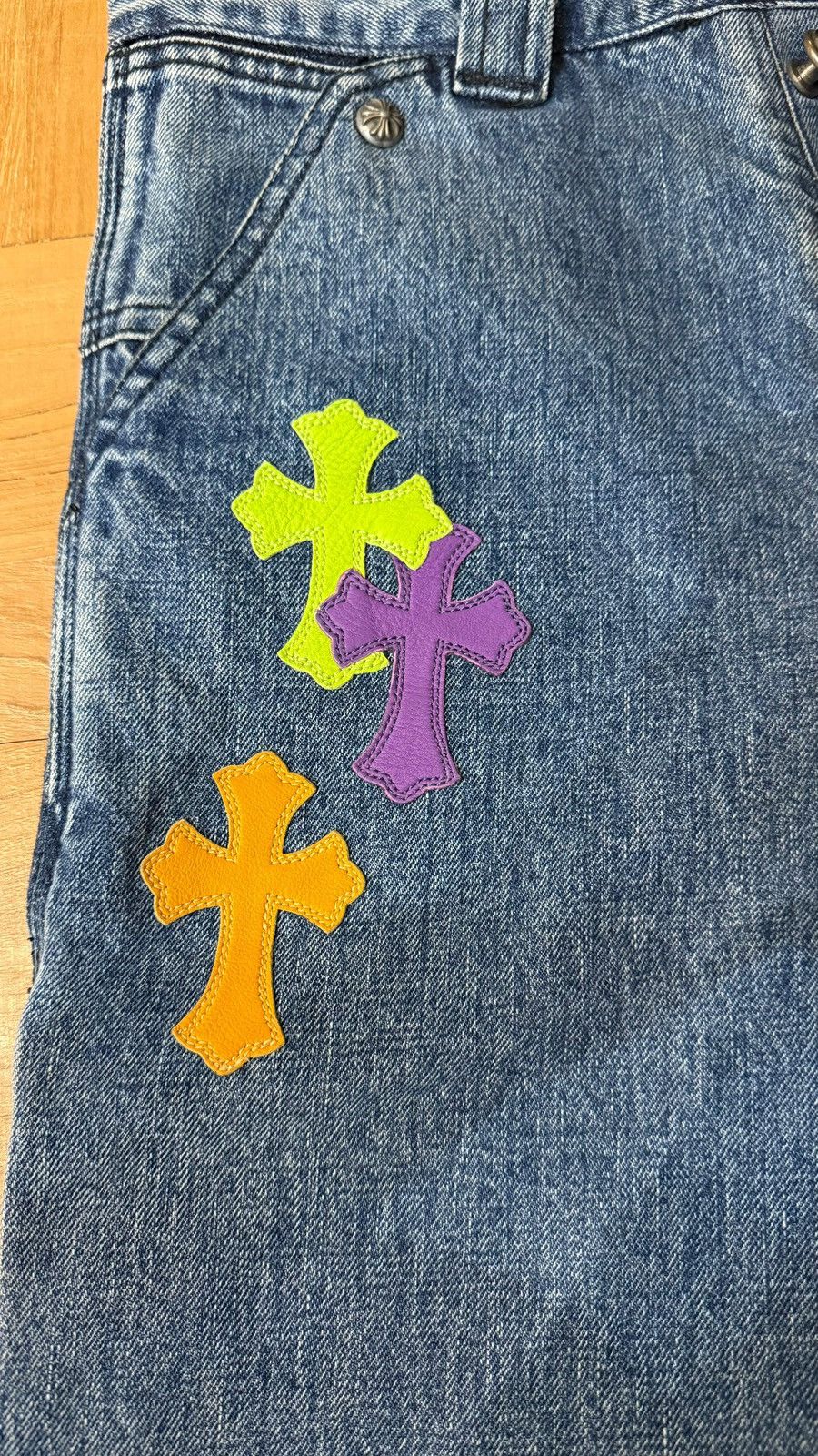 Chrome Hearts Chrome hearts 1of1 custom patches denim carpenter pants sz30 Size US 30 / EU 46 - 9 Thumbnail