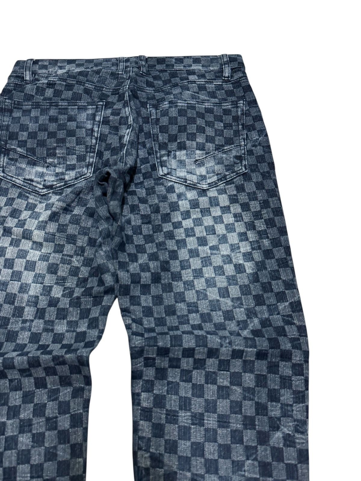 Japanese Brand Growth by Grail Checkerboard Denim Jeans Japan Streetwear Size US 28 / EU 44 - 10 Thumbnail