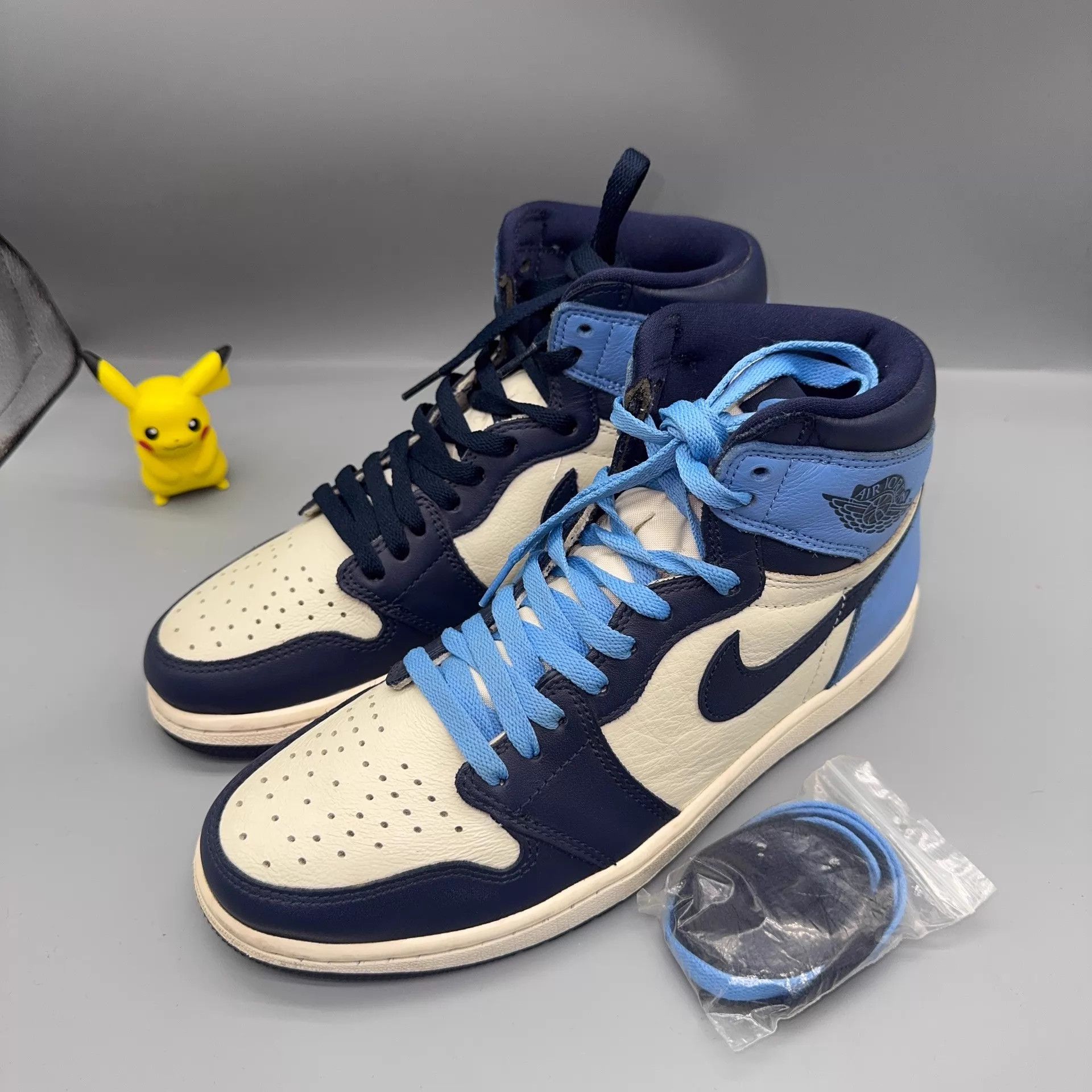 Nike Jordan AJ1 Black Blue White 555088-140 Size US 8.5 / EU 41-42 - 1 Thumbnail