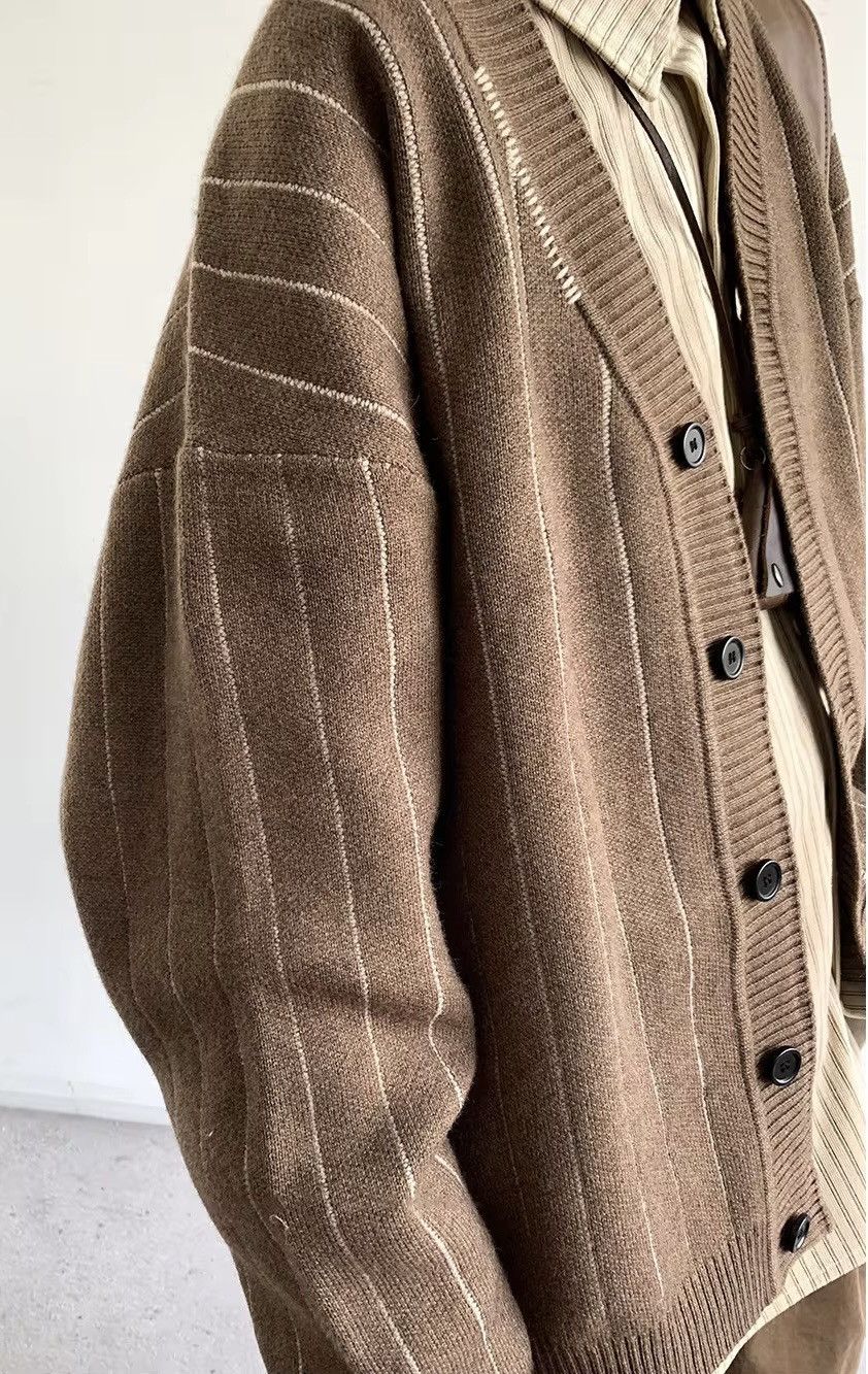 Japanese Brand Unisex Vintage Striped Knitwear Cardigan Size US XL / EU 56 / 4 - 4 Thumbnail