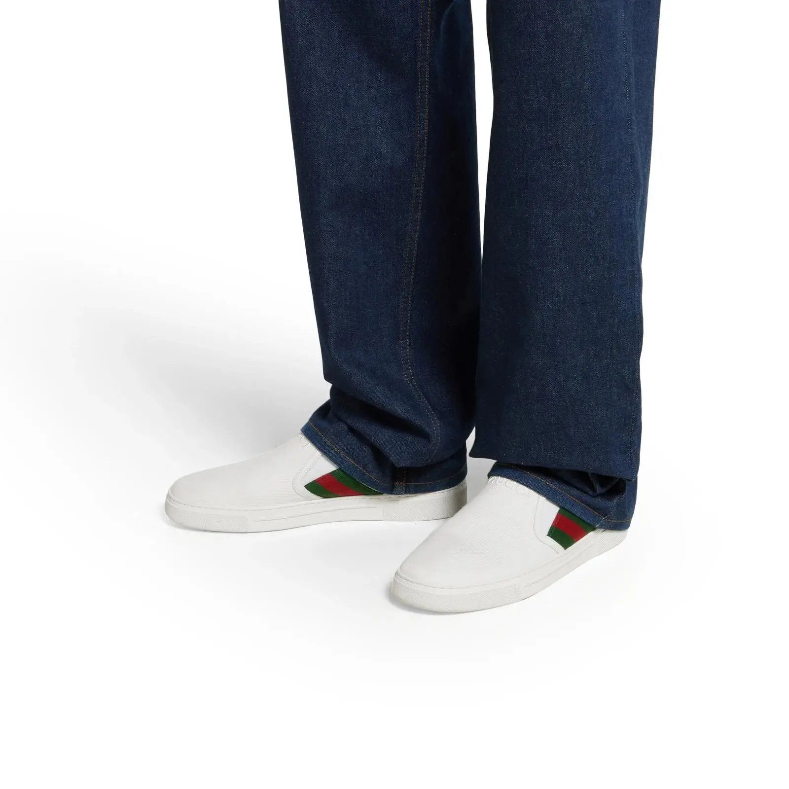 Gucci os11x0226 Ace Web Slip On Sneakers in Multicolor Size US 10.5 / EU 43-44 - 6 Thumbnail